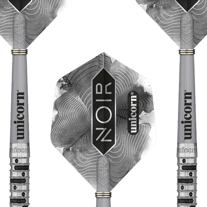 Unicorn Gary Anderson Noir Phase 5 Steel Tip Darts - 90% Tungsten - 21 Grams Darts