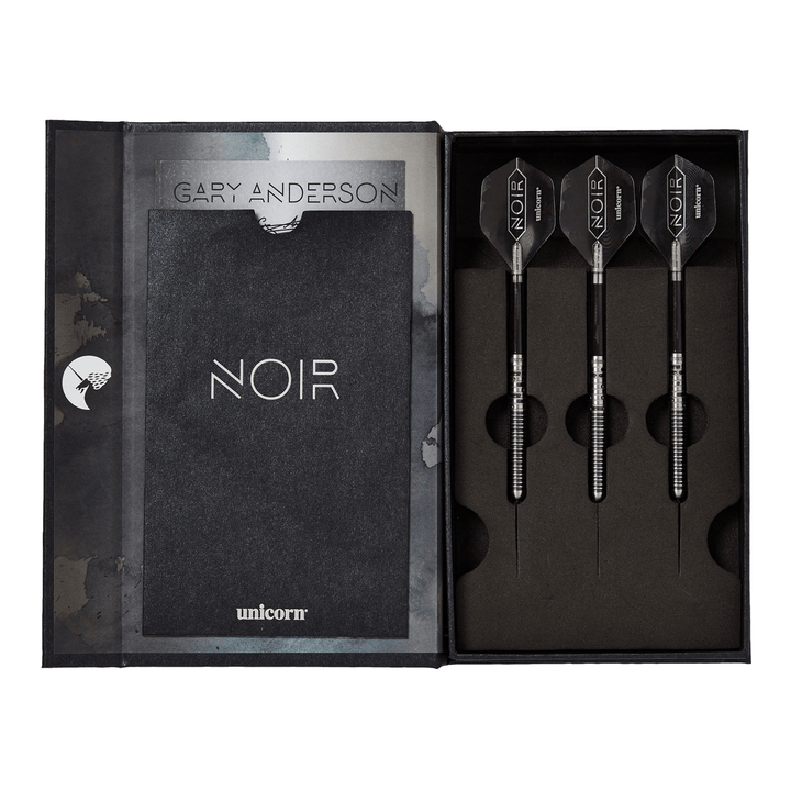 Unicorn Gary Anderson Noir Phase 5 Steel Tip Darts - 90% Tungsten - 21 Grams Darts