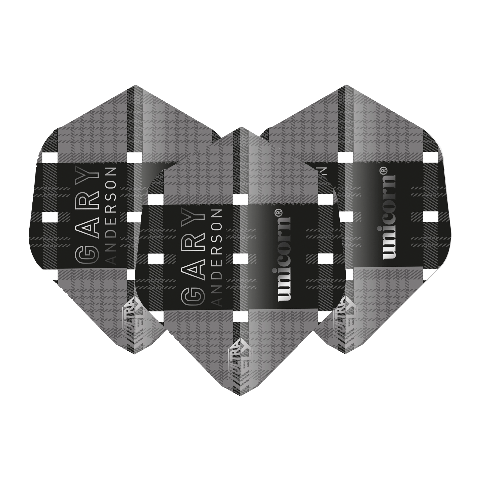 Unicorn Gary Anderson World Champion - Ultrafly Dart Flights AR1 / Black Flights