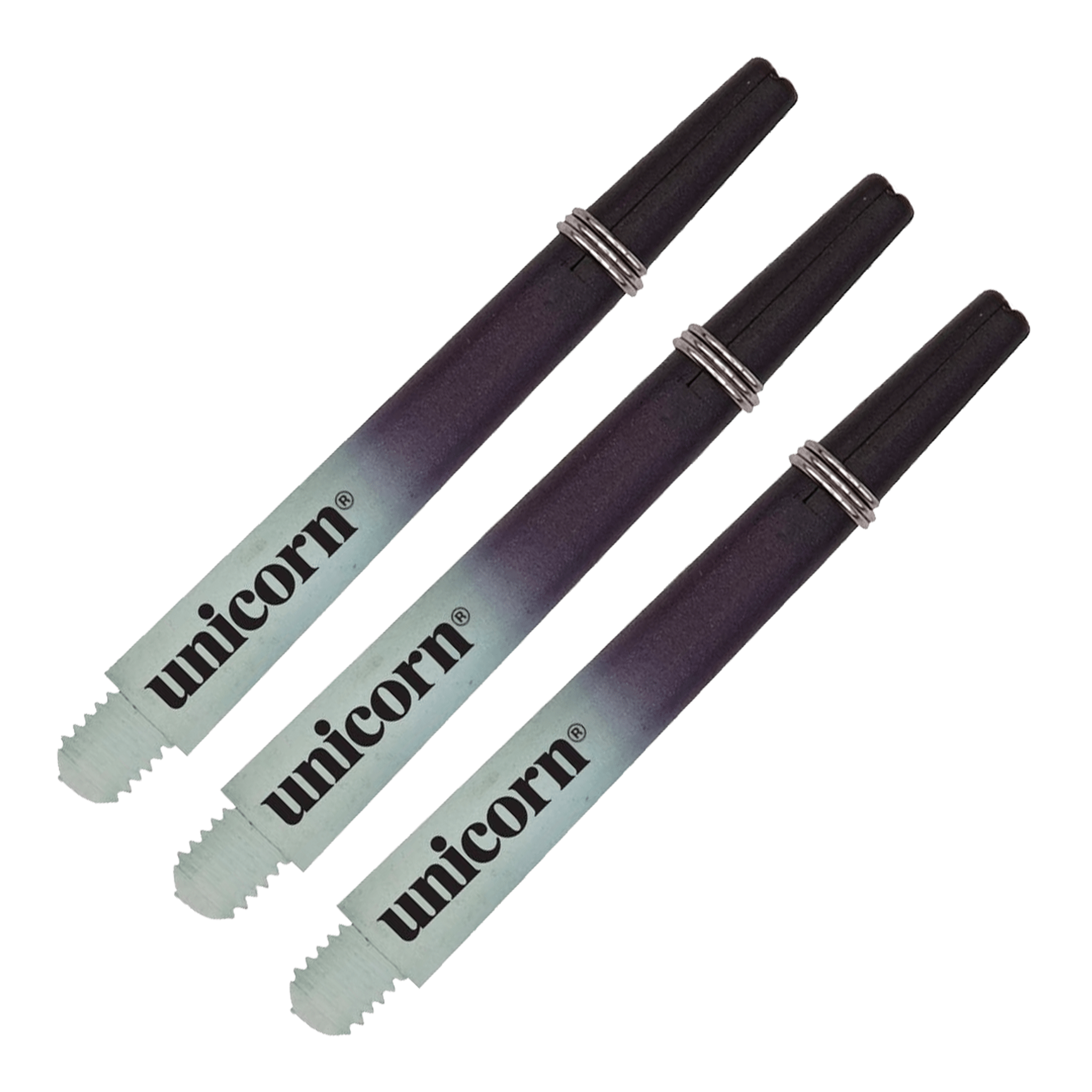 Unicorn Gripper 3 Two Tone Nylon Dart Shafts Black / Medium (44.2mm) Shafts