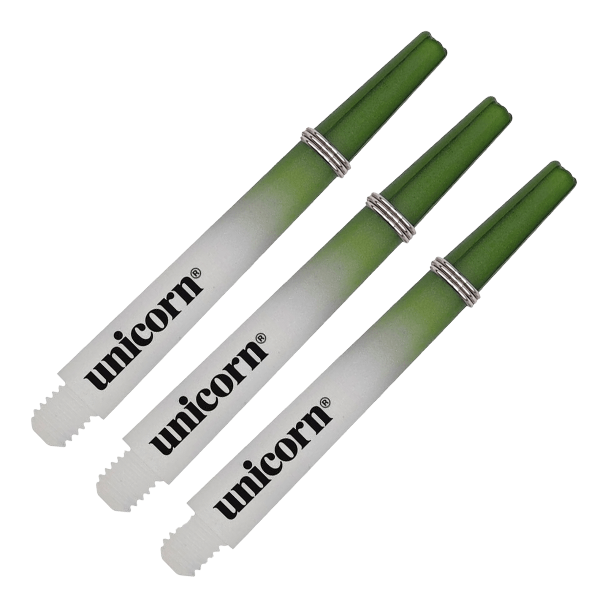 Unicorn Gripper 3 Two Tone Nylon Dart Shafts Green / Medium (44.2mm) Shafts