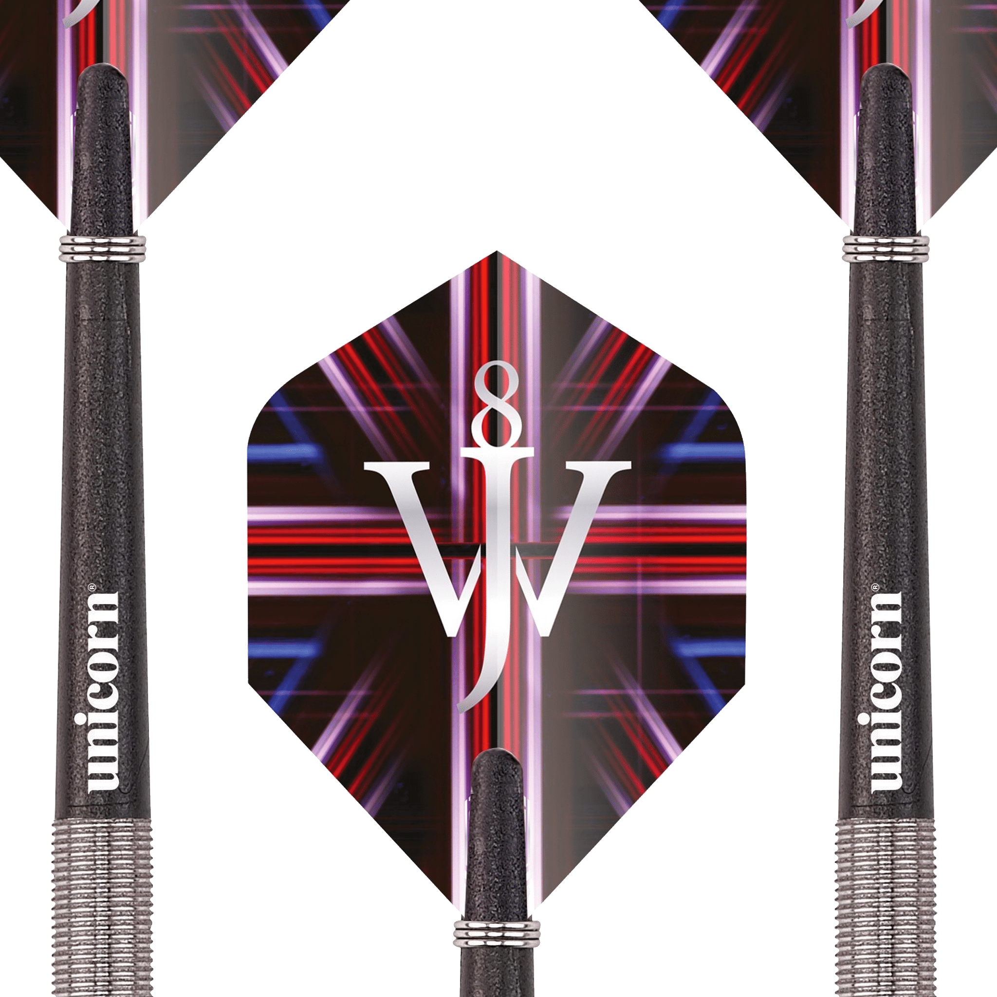 Unicorn James Wade Premier Phase 2 Steel Tip Darts - 90% Tungsten - 20 Grams Darts