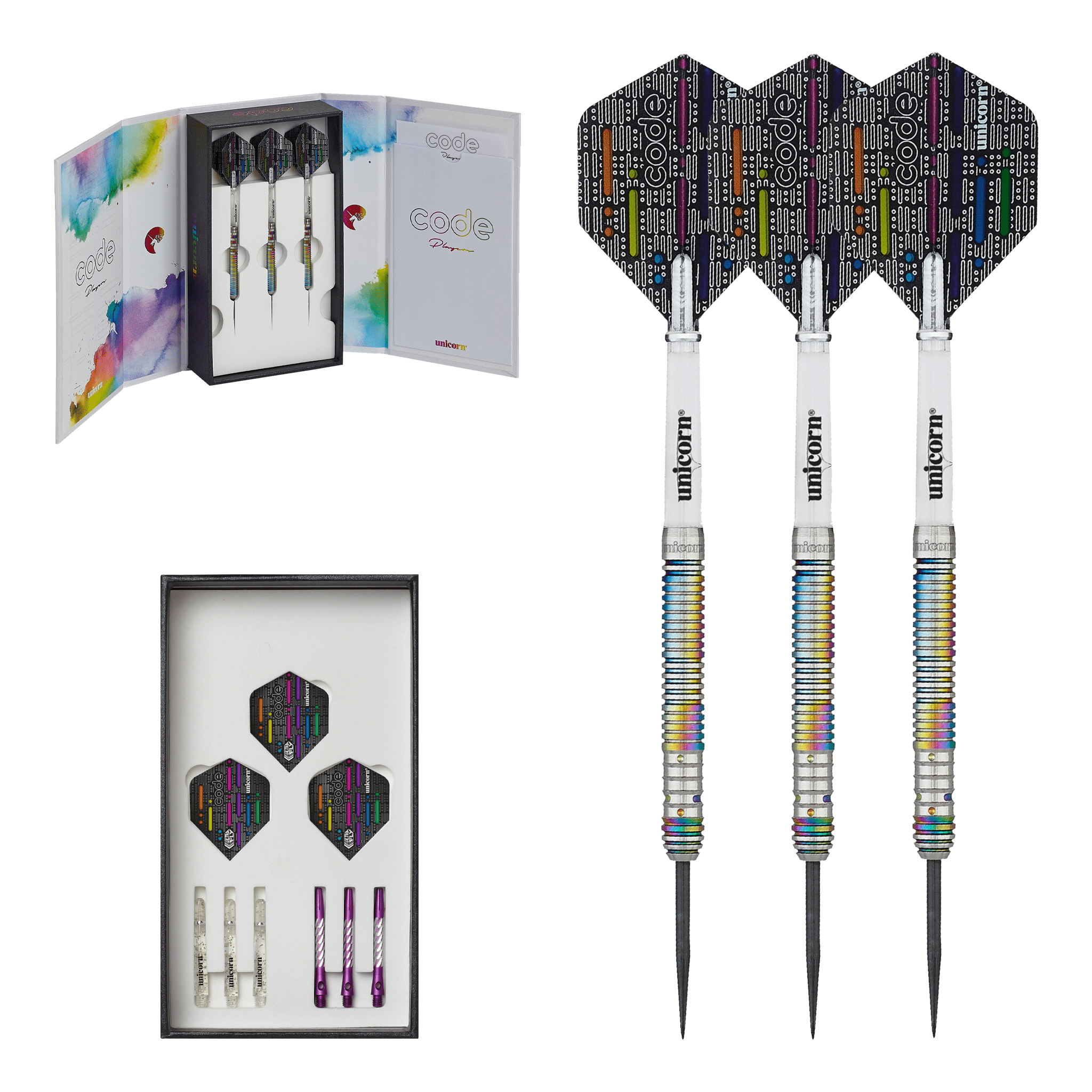 Unicorn Michael Smith Code - 90% Tungsten Steel Tip Darts 24 Grams Darts