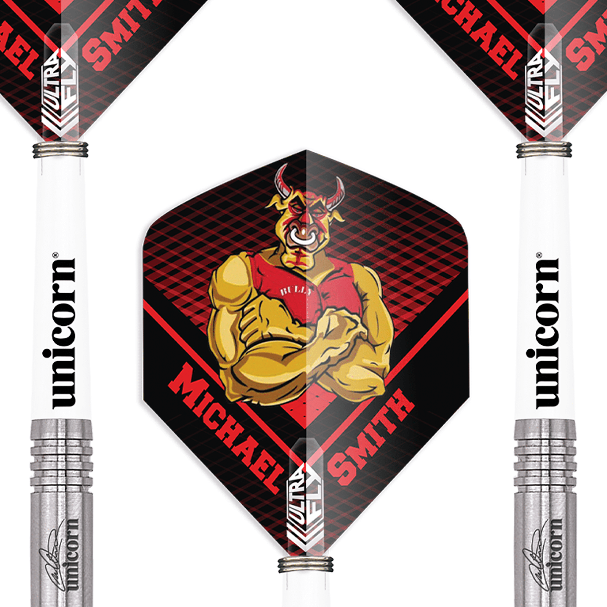 Unicorn Michael Smith Premier Steel Tip Darts - 90% Tungsten - 21 Grams Darts