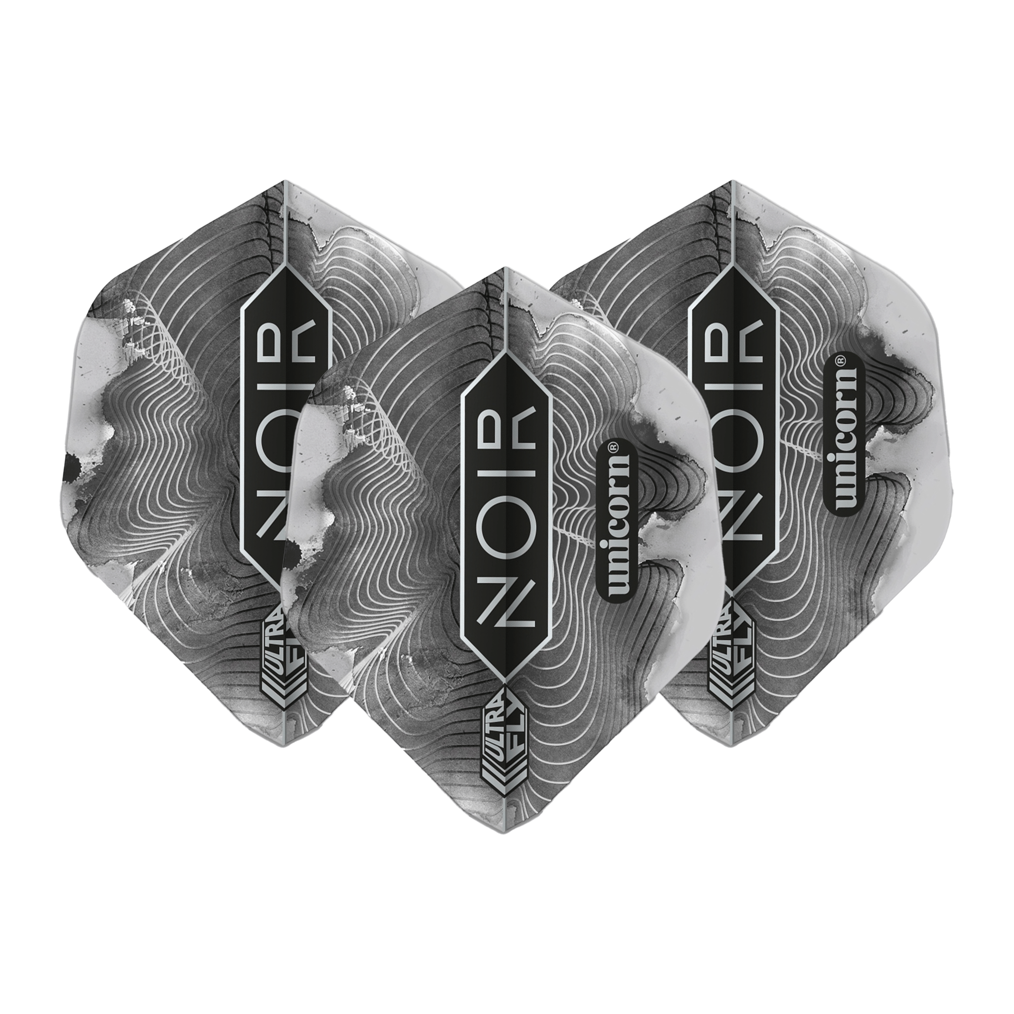 Unicorn Noir Organic - Ultrafly Dart Flights Plus / Black Flights