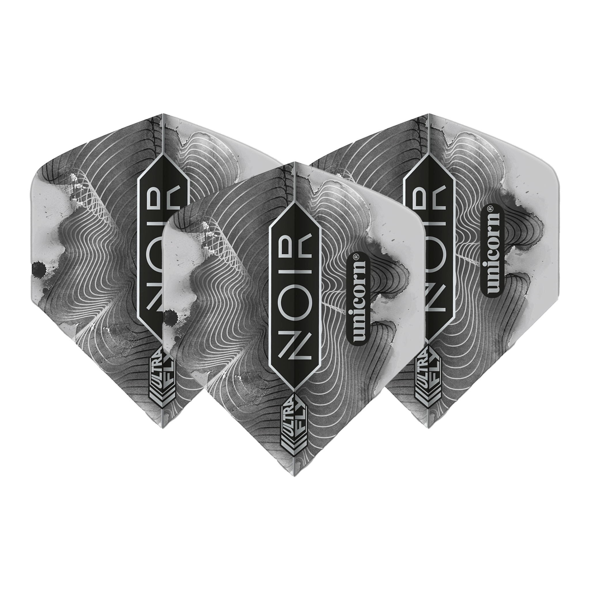 Unicorn Ultrafly 100 Noir Organic Big Wing Dart Flights Black Flights