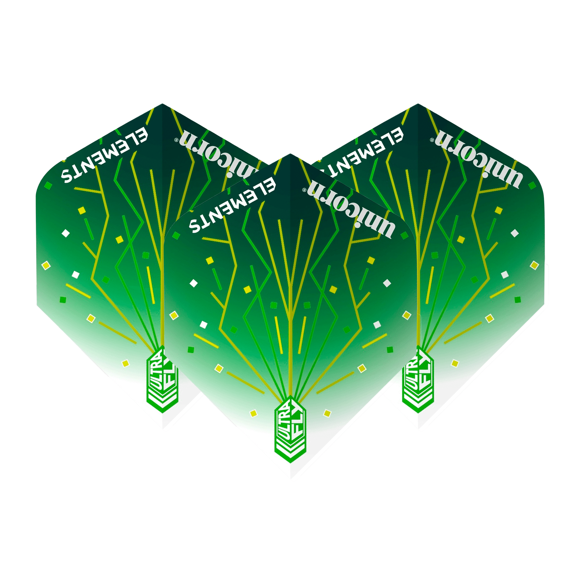Unicorn Ultrafly Elements Big Wing Dart Flights Thunderstorm Green Flights