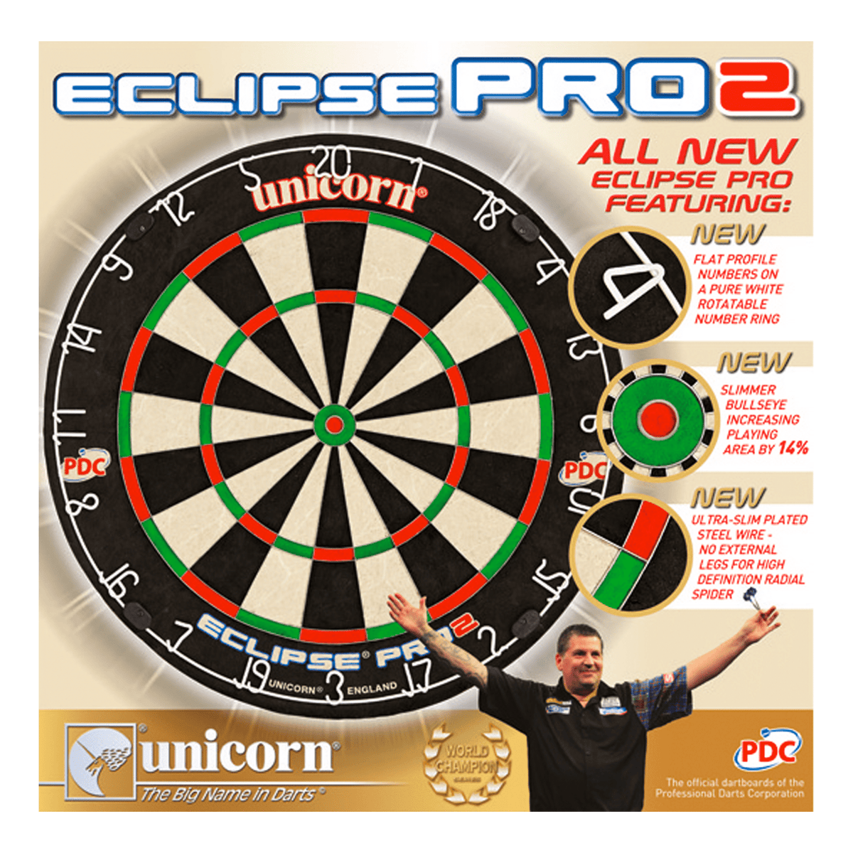 Buy Unicorn Eclipse Pro2 Dartboard from Darts Online