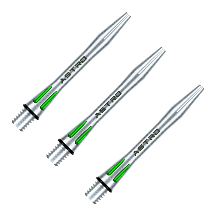 Winmau Astro - Aluminium Dart Shafts Intermediate (41mm) / Green Shafts