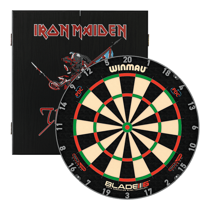 Winmau Blade 6 Dartboard & Rock Legends Cabinet Bundle Blade 6 Triple Core / Trooper Boards