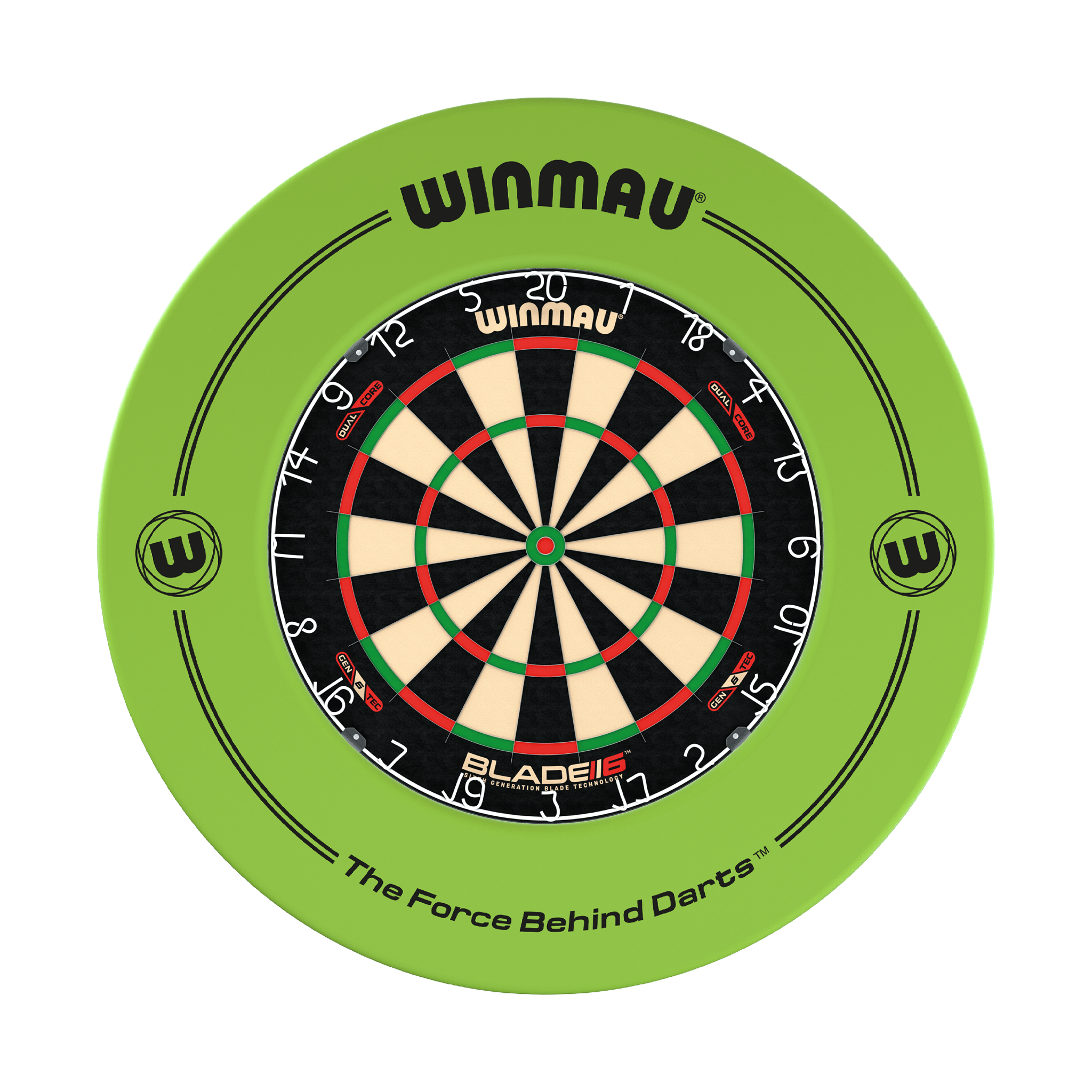 Winmau Blade 6 Dartboard & Surround Bundle Blade 6 Dual Core / Green Boards
