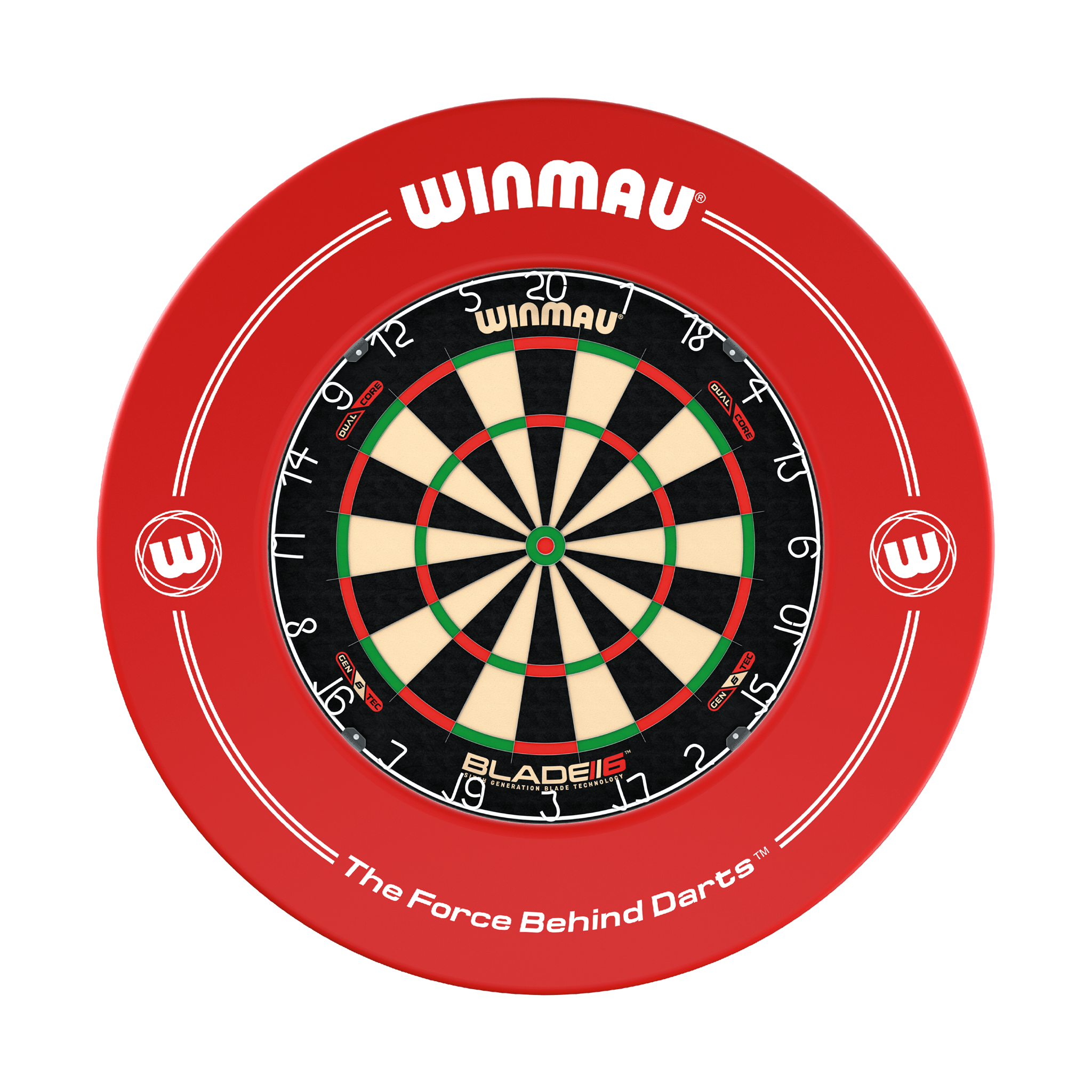 Winmau Blade 6 Dartboard & Surround Bundle Blade 6 Dual Core / Red Boards