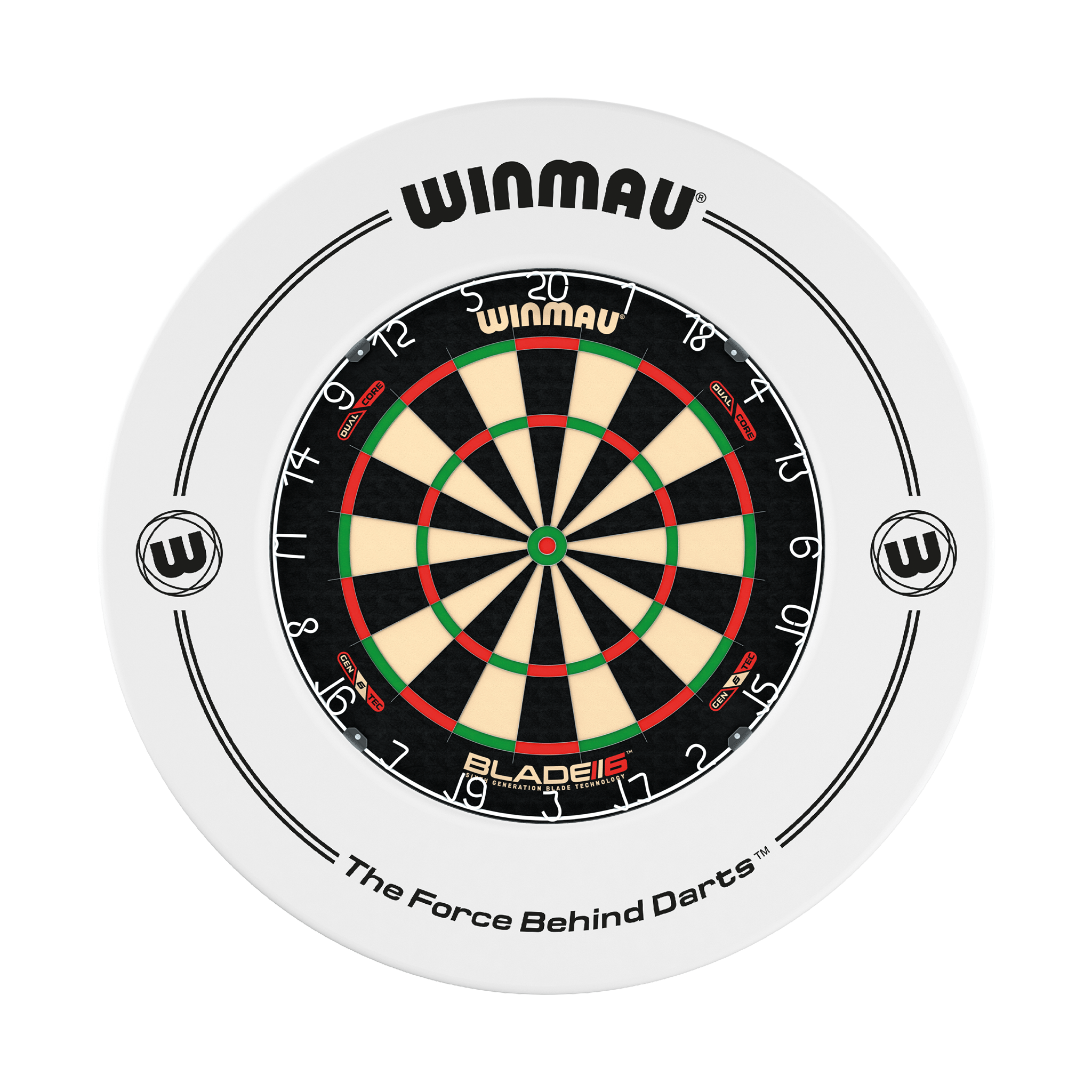 Winmau Blade 6 Dartboard & Surround Bundle Blade 6 Dual Core / White Boards