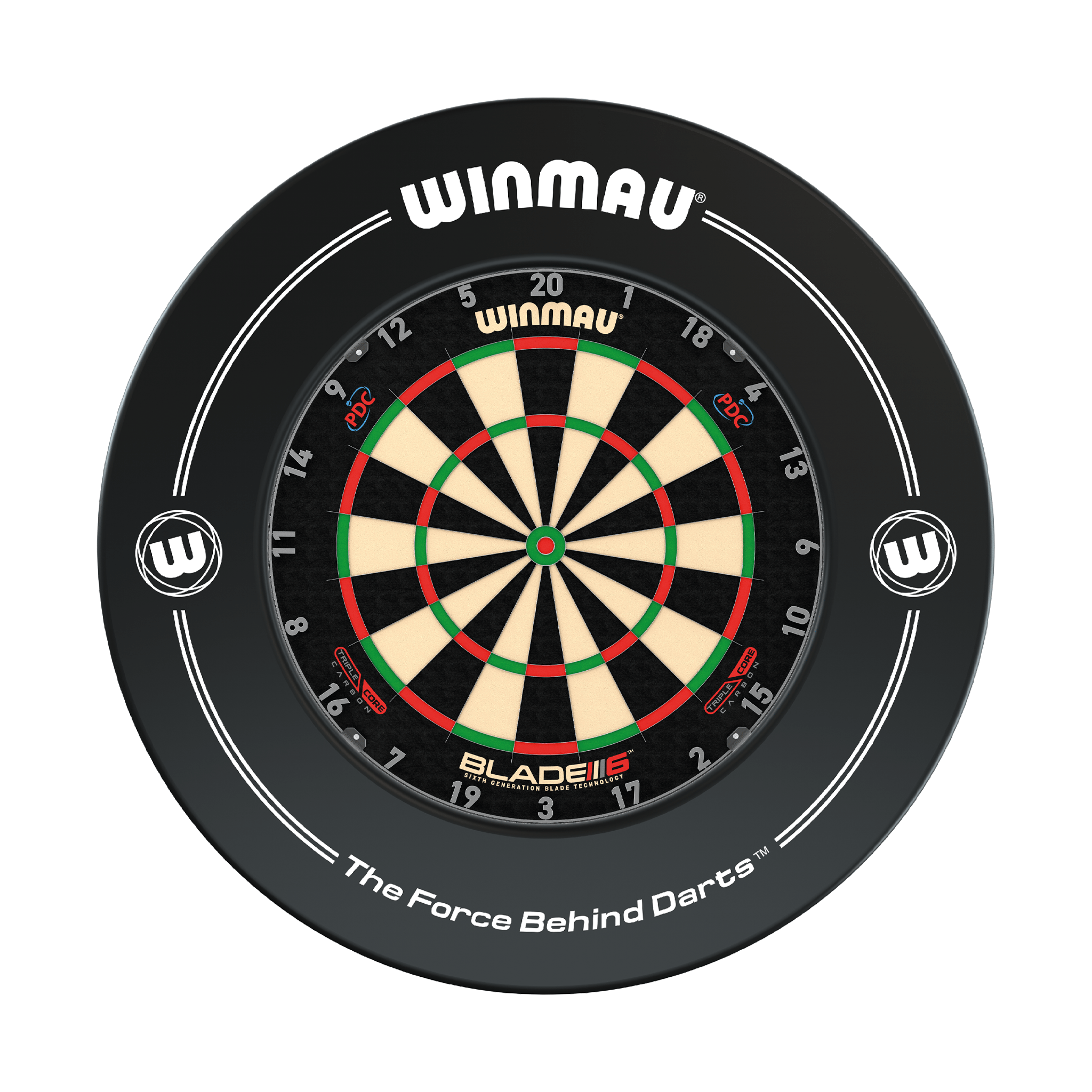 Winmau Blade 6 Dartboard & Surround Bundle Blade 6 Triple Core / Black Boards