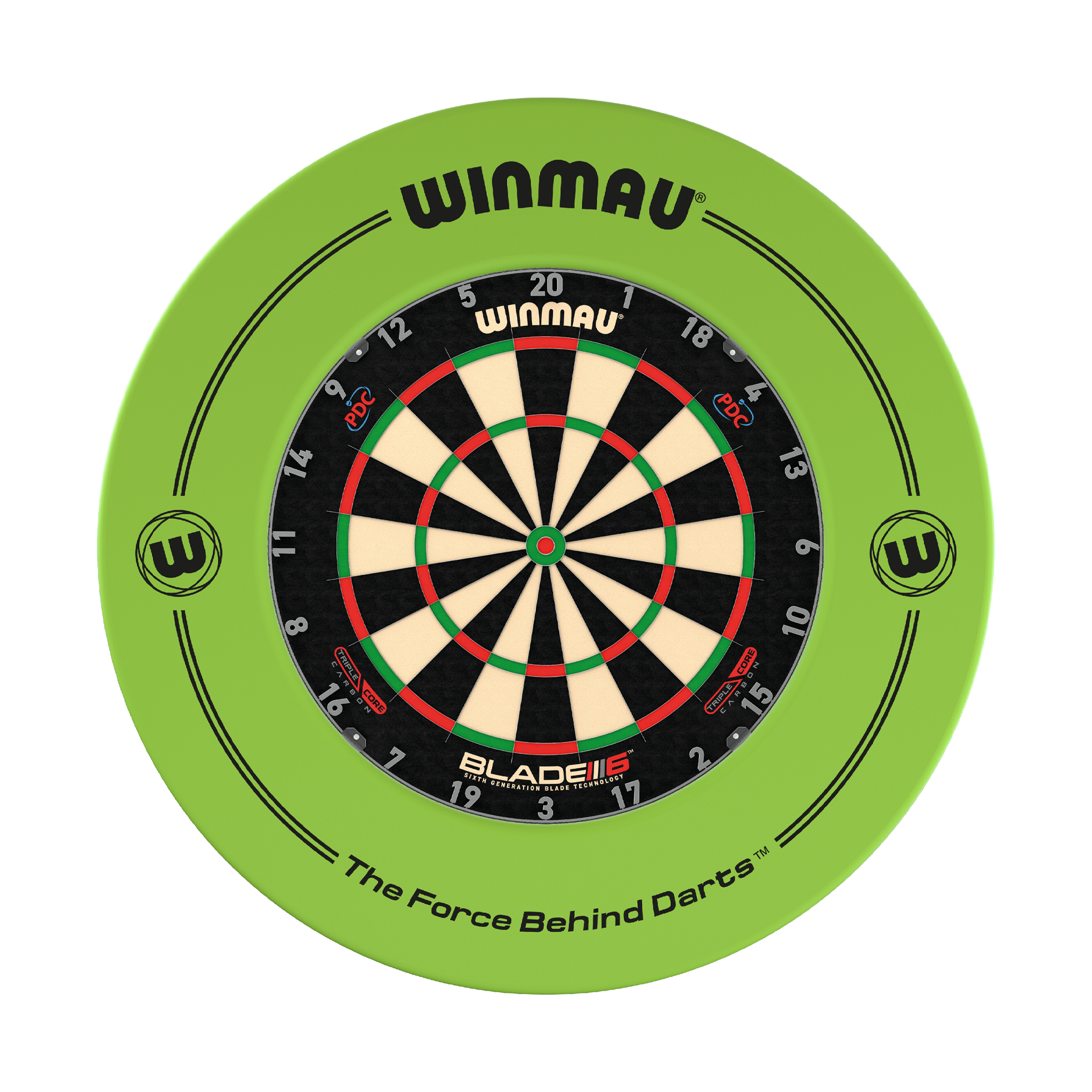 Winmau Blade 6 Dartboard & Surround Bundle Blade 6 Triple Core / Green Boards
