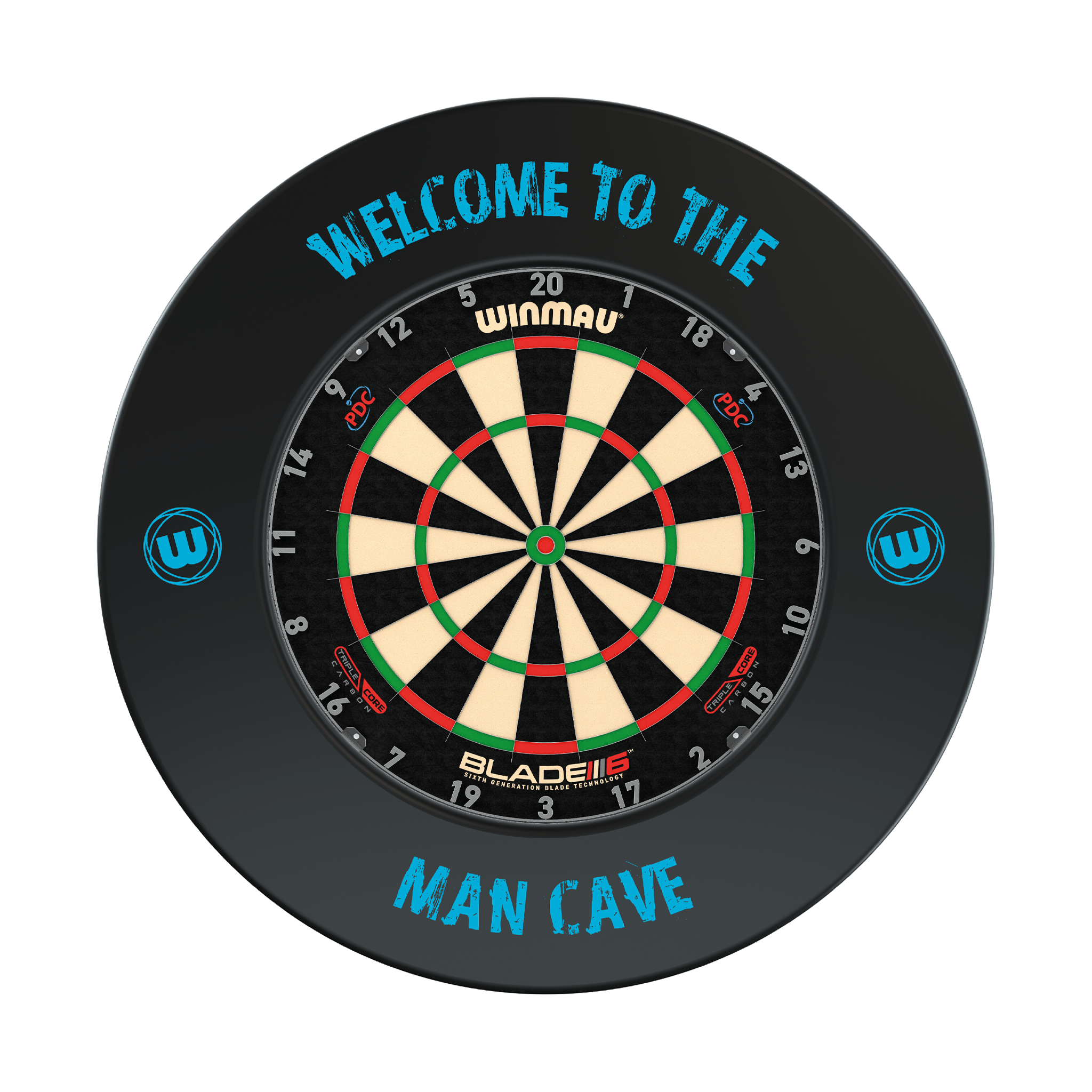 Winmau Blade 6 Dartboard & Surround Bundle Blade 6 Triple Core / Man Cave Boards