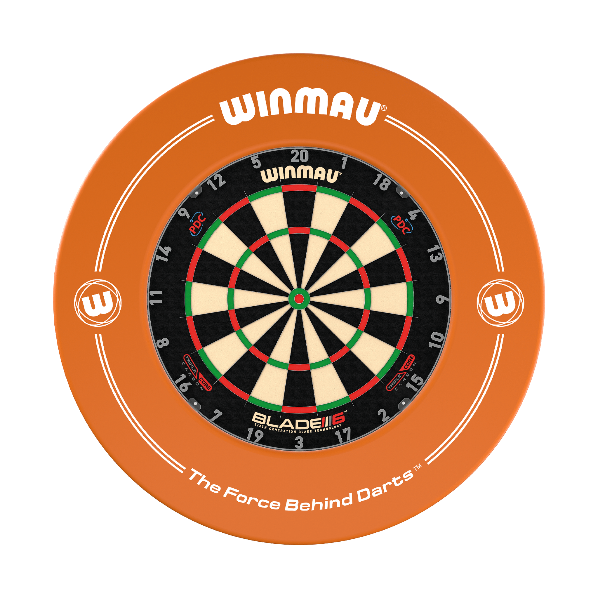 Winmau Blade 6 Dartboard & Surround Bundle Blade 6 Triple Core / Orange Boards