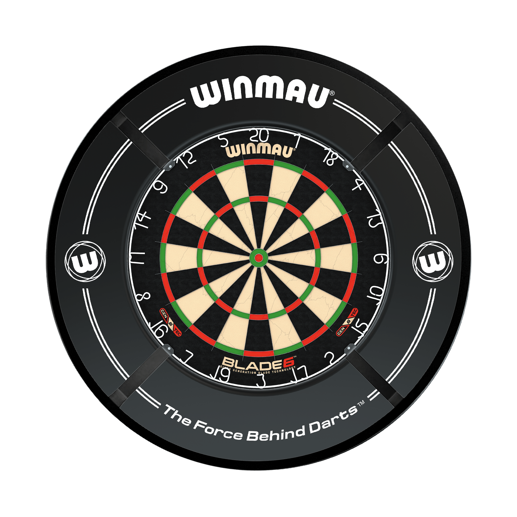 Winmau Blade 6 Dartboard, Surround & Light Bundle Blade 6 / Black / Target Corona Vision Boards
