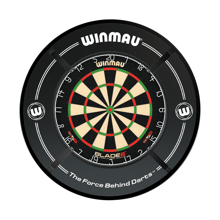 Winmau Blade 6 Dartboard, Surround & Light Bundle Blade 6 / Black / Target Corona Vision Boards