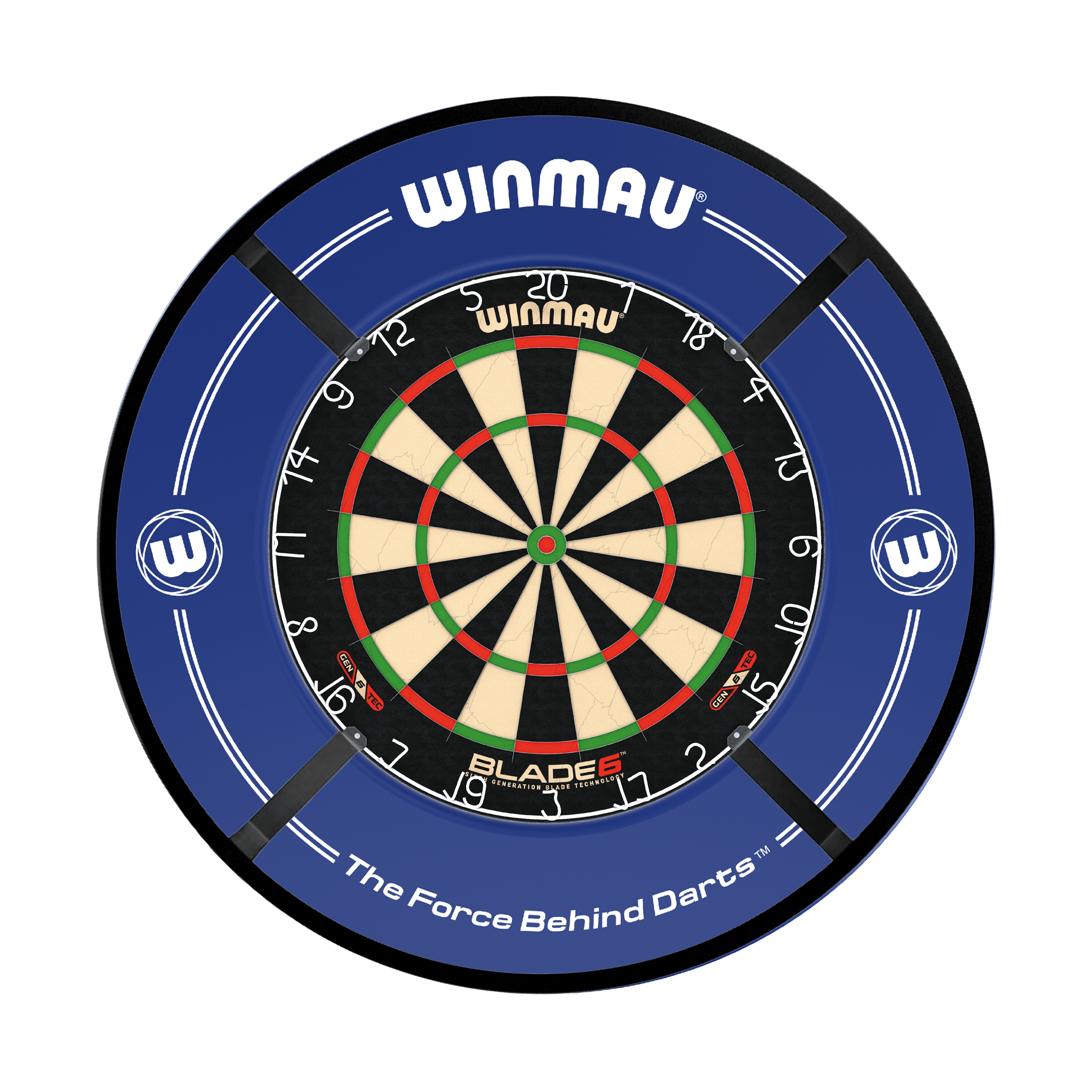 Winmau Blade 6 Dartboard, Surround & Light Bundle Blade 6 / Blue / Target Corona Vision Boards