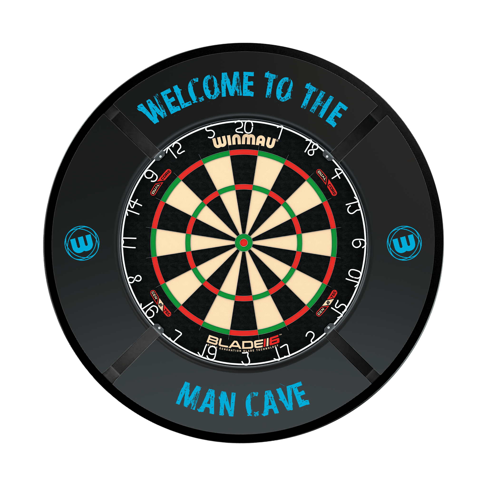 Winmau Blade 6 Dartboard, Surround & Light Bundle Blade 6 Dual Core / Man Cave / Target Corona Vision Boards
