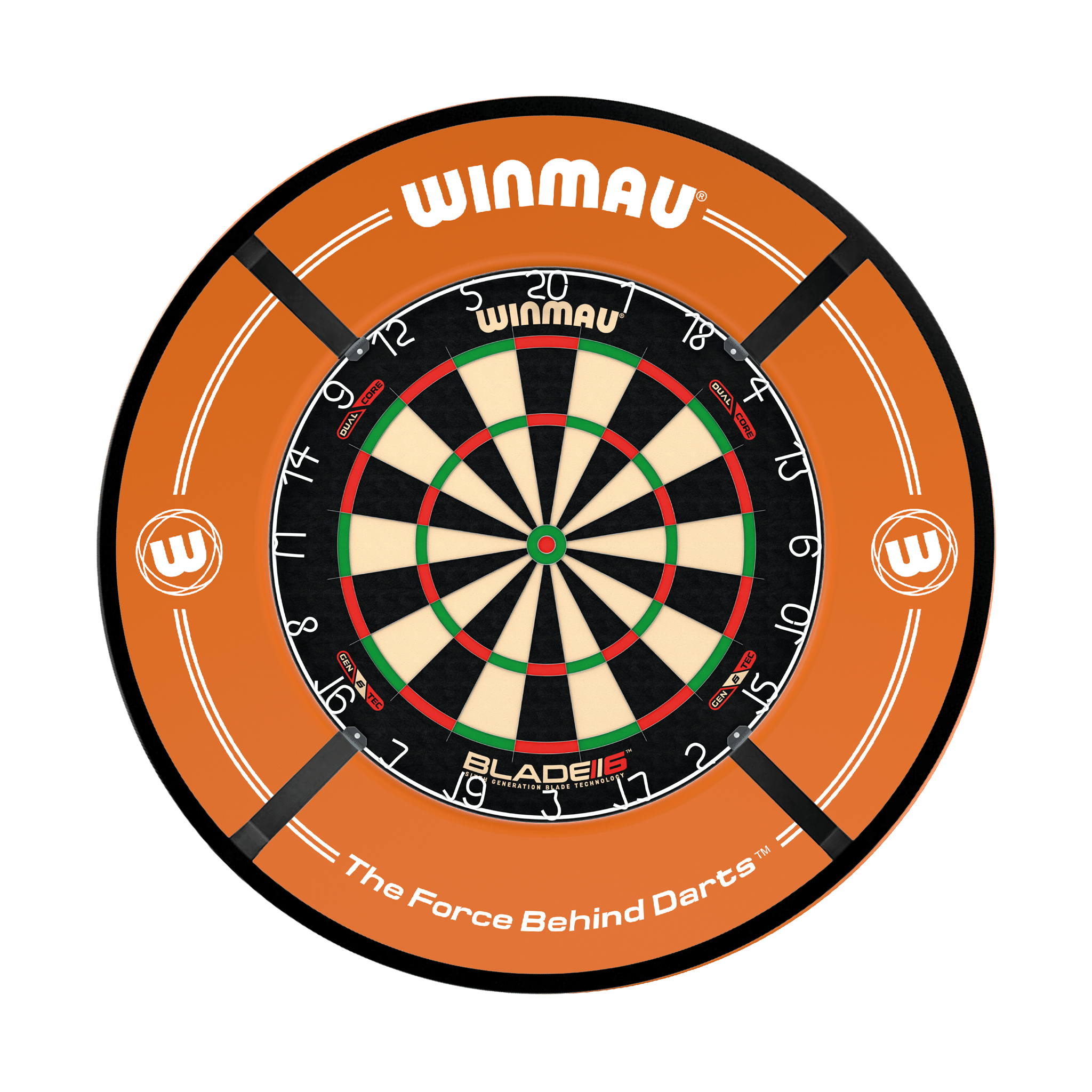 Winmau Blade 6 Dartboard, Surround & Light Bundle Blade 6 Dual Core / Orange / Target Corona Vision Boards