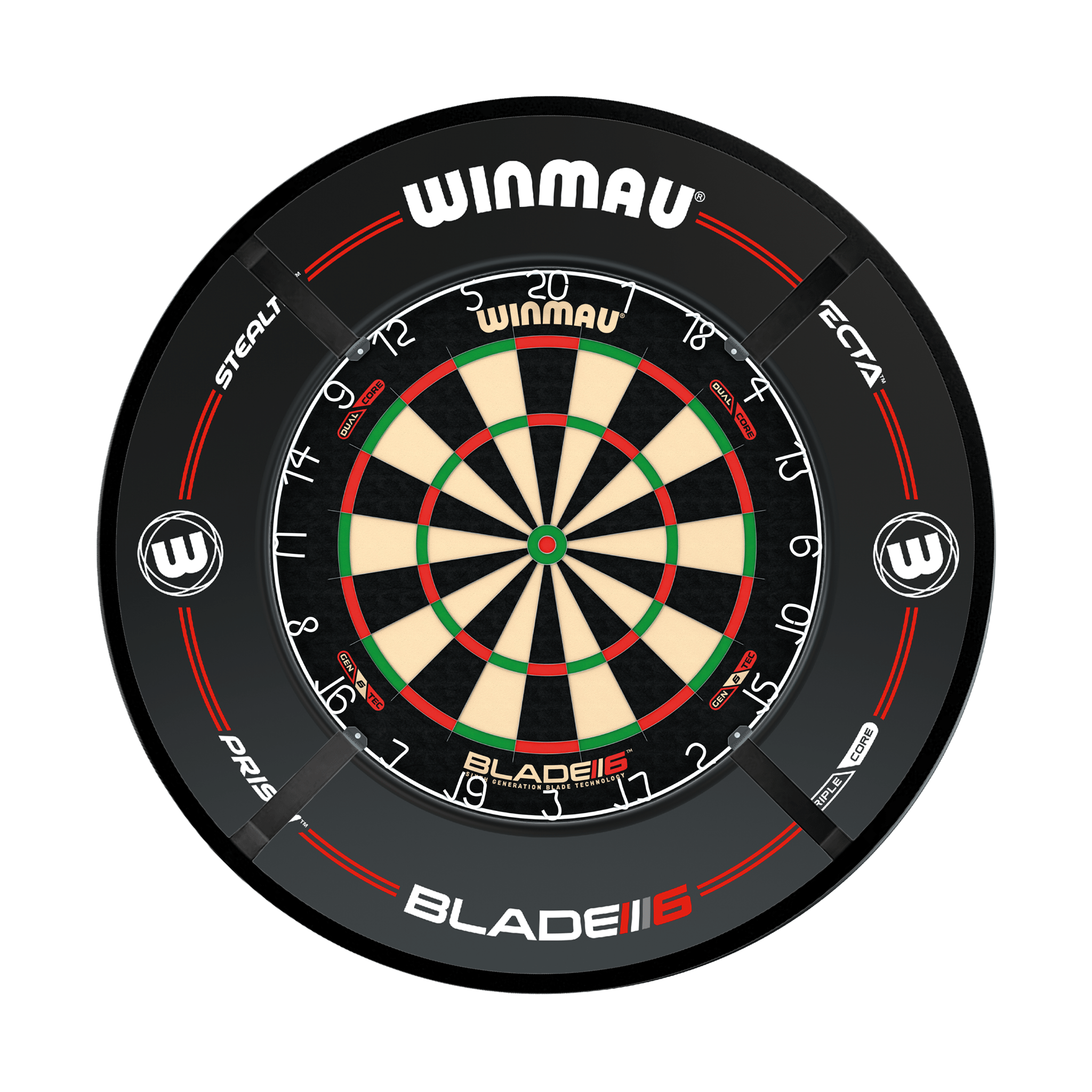 Winmau Blade 6 Dartboard, Surround & Light Bundle Blade 6 Dual Core / Pro-Line / Target Corona Vision Boards