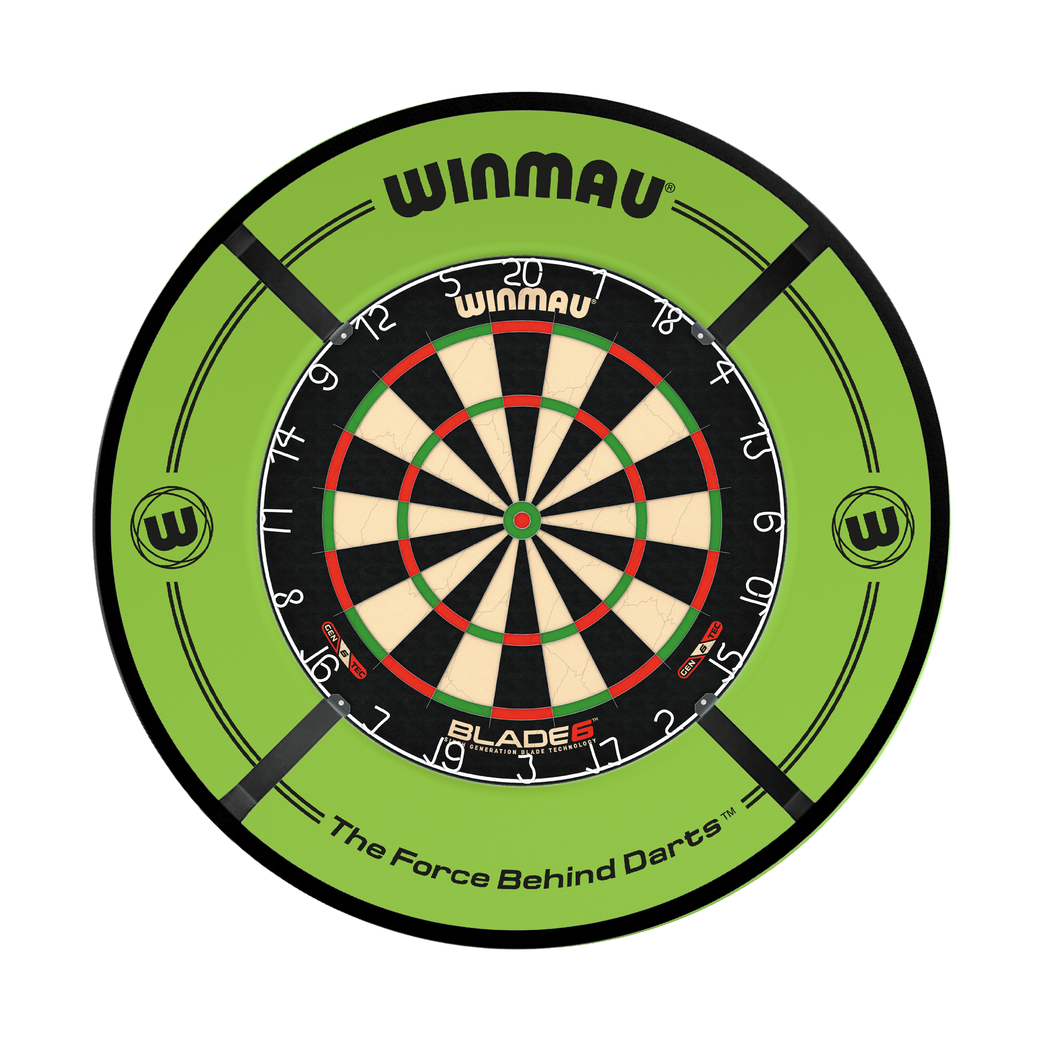 Winmau Blade 6 Dartboard, Surround & Light Bundle Blade 6 / Green / Target Corona Vision Boards