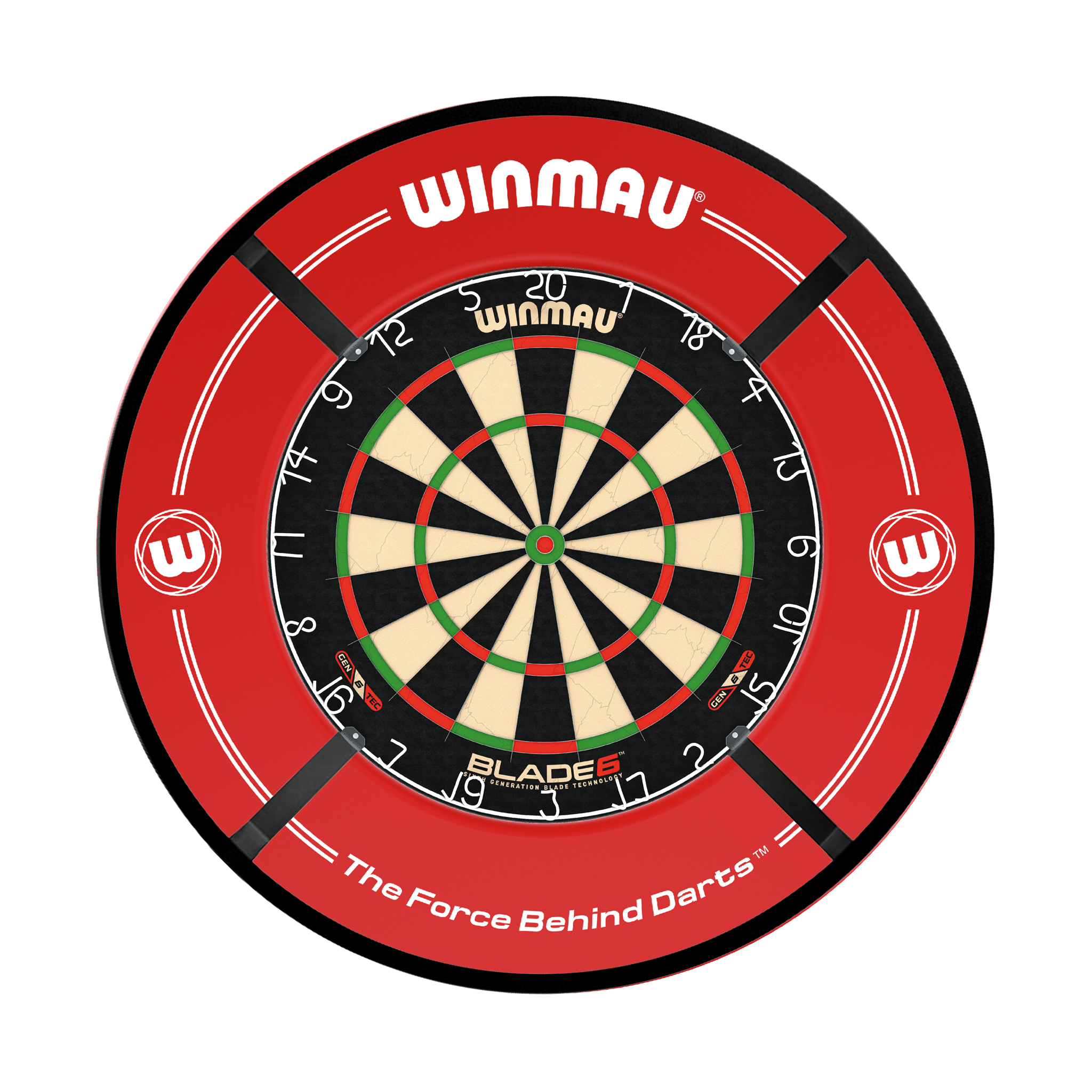 Winmau Blade 6 Dartboard, Surround & Light Bundle Blade 6 / Red / Target Corona Vision Boards