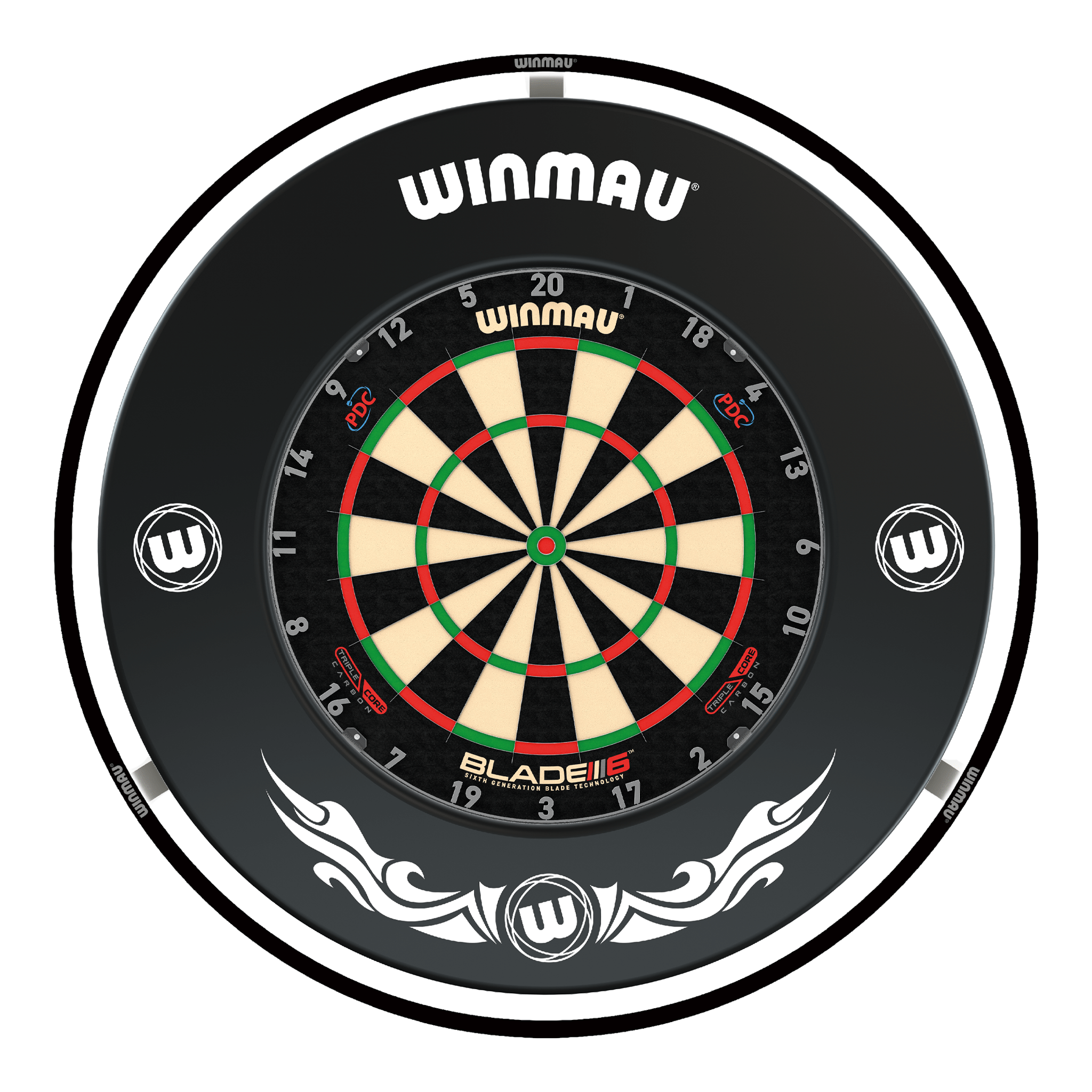 Blade 6 Dartboard, Surround & Light Bundle