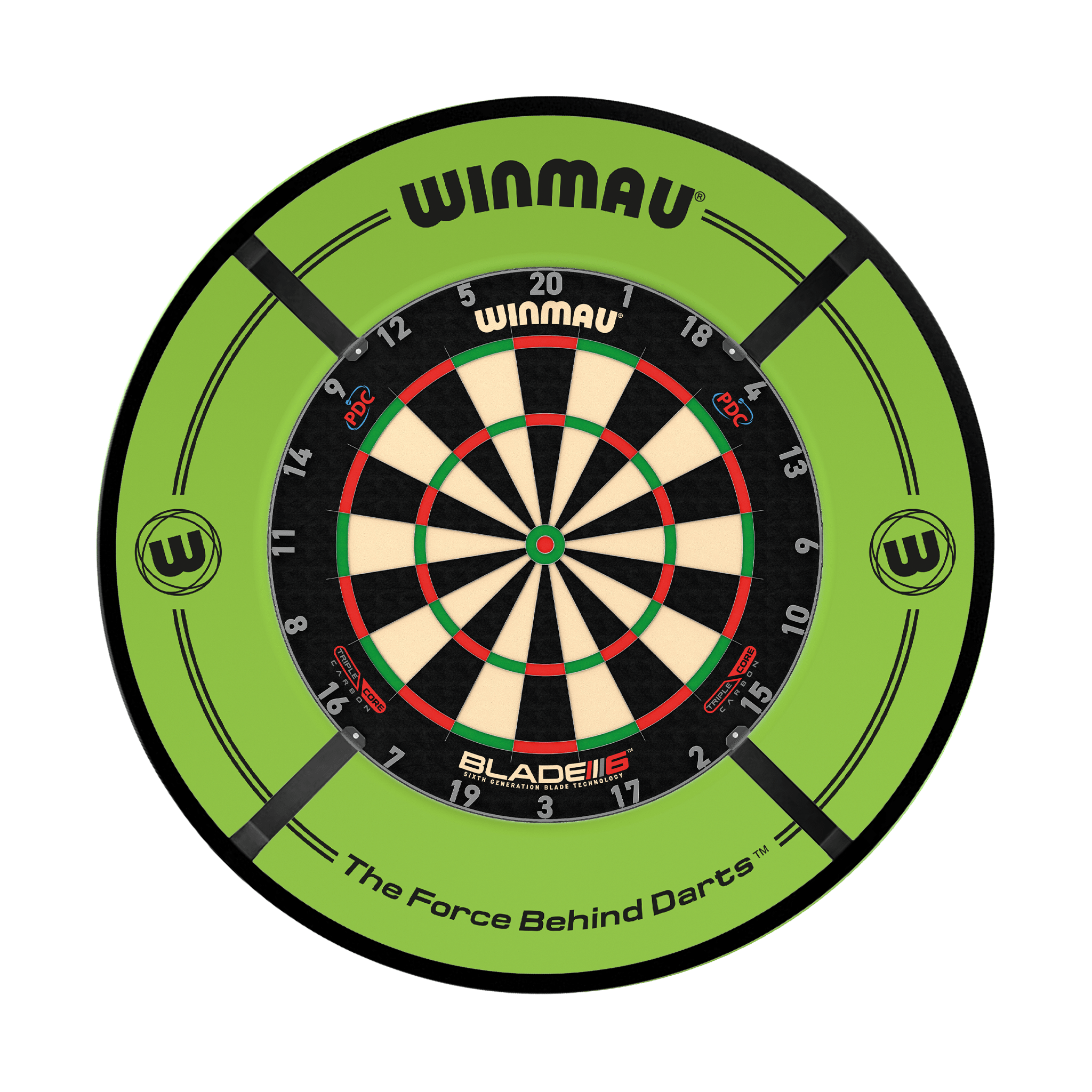 Winmau Blade 6 Dartboard, Surround & Light Bundle Boards