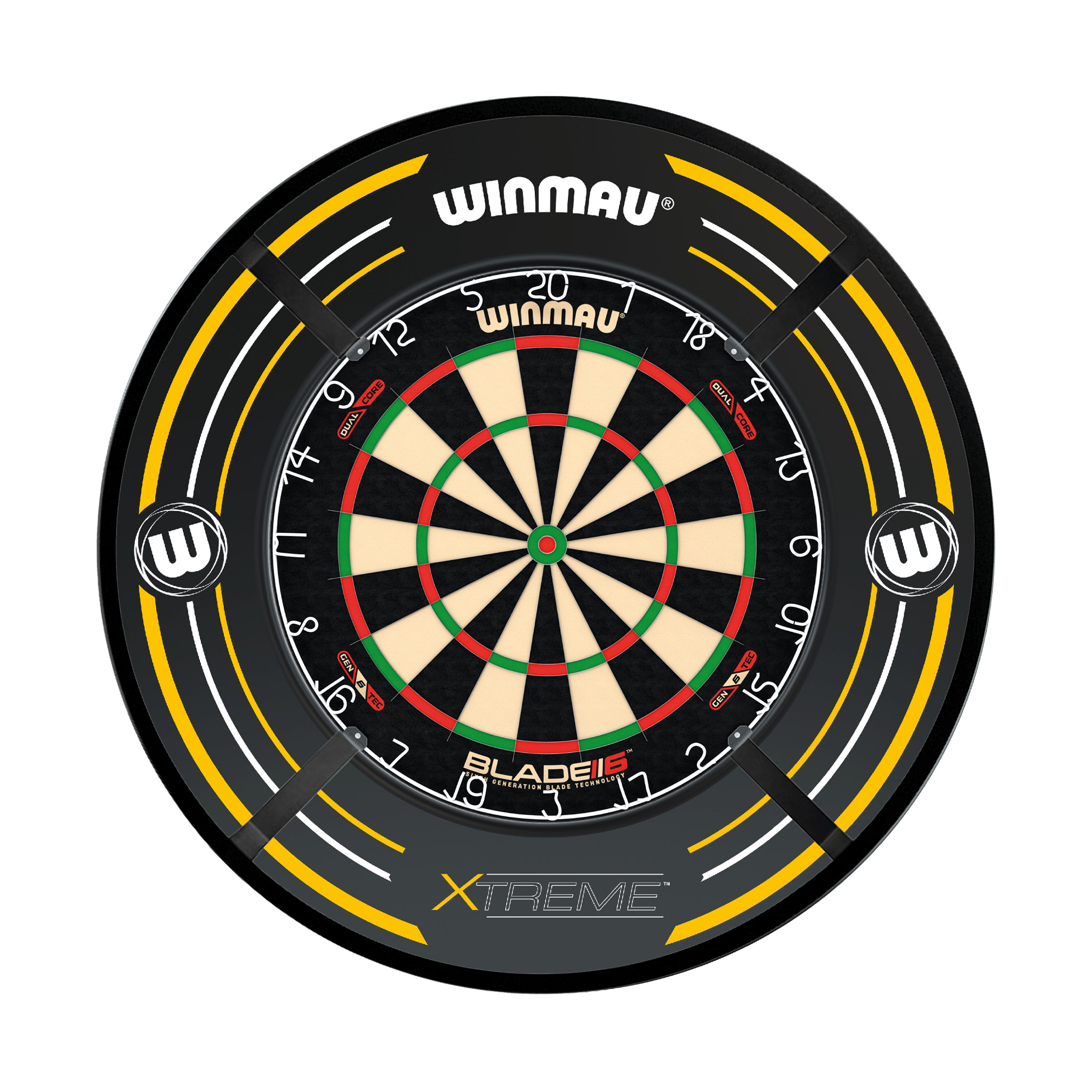 Winmau Blade 6 Dartboard, Surround & Light Bundle Boards