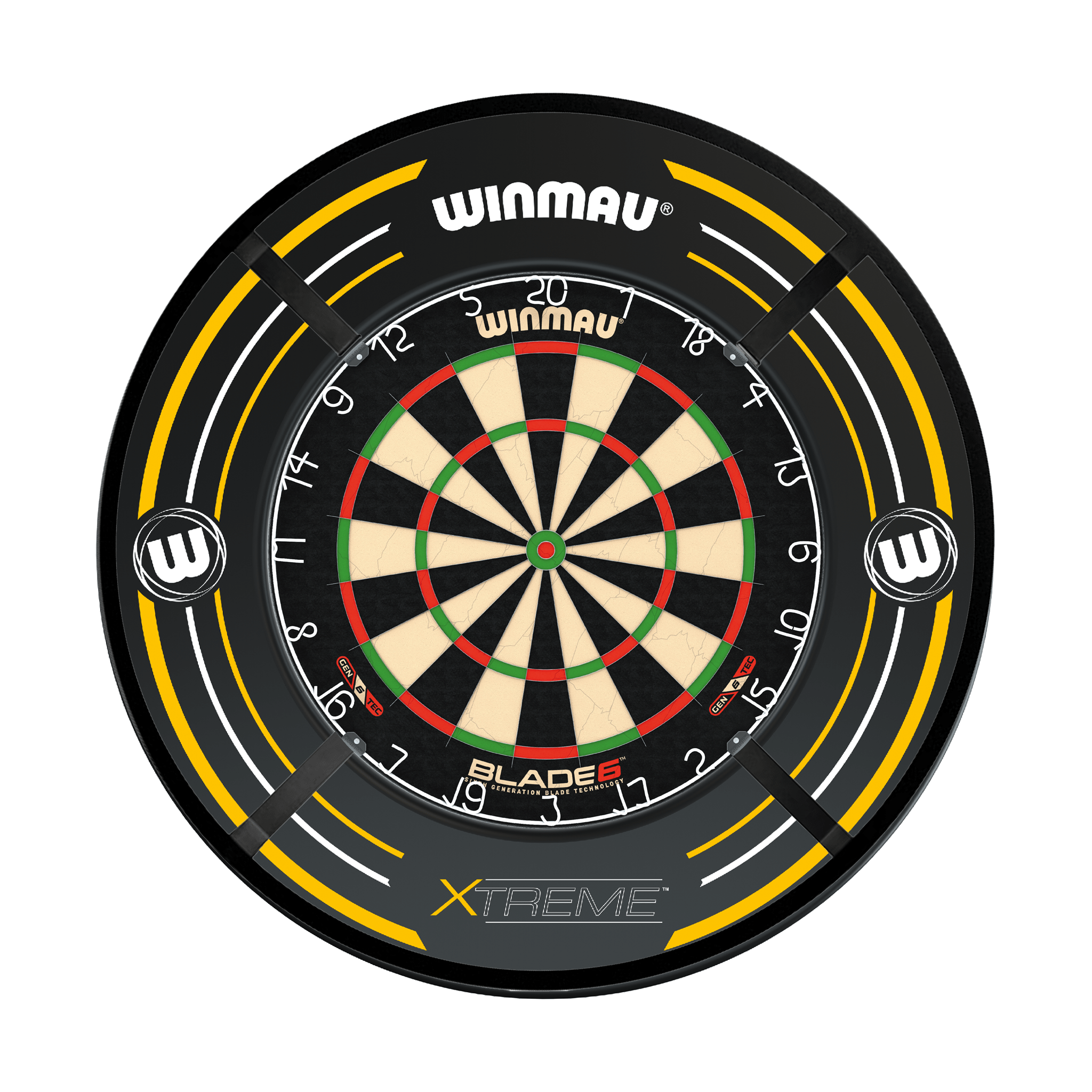 Winmau Blade 6 Dartboard, Surround & Light Bundle Boards