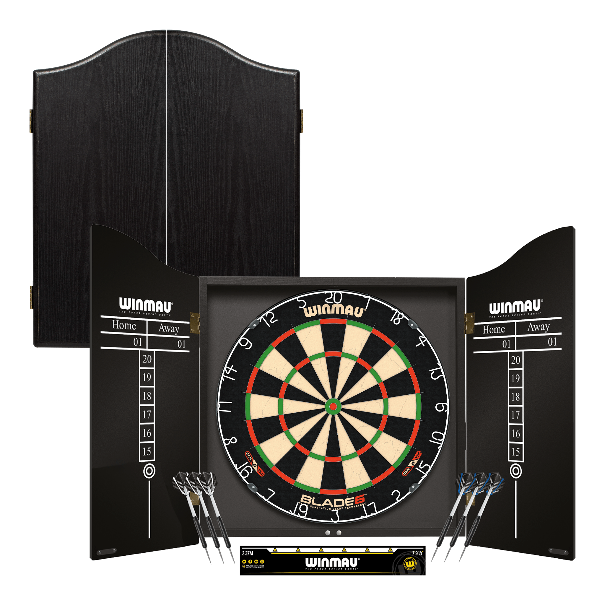 Winmau Blade 6 Professional Darts Set - Complete Darts Set Blade 6 / Black Boards
