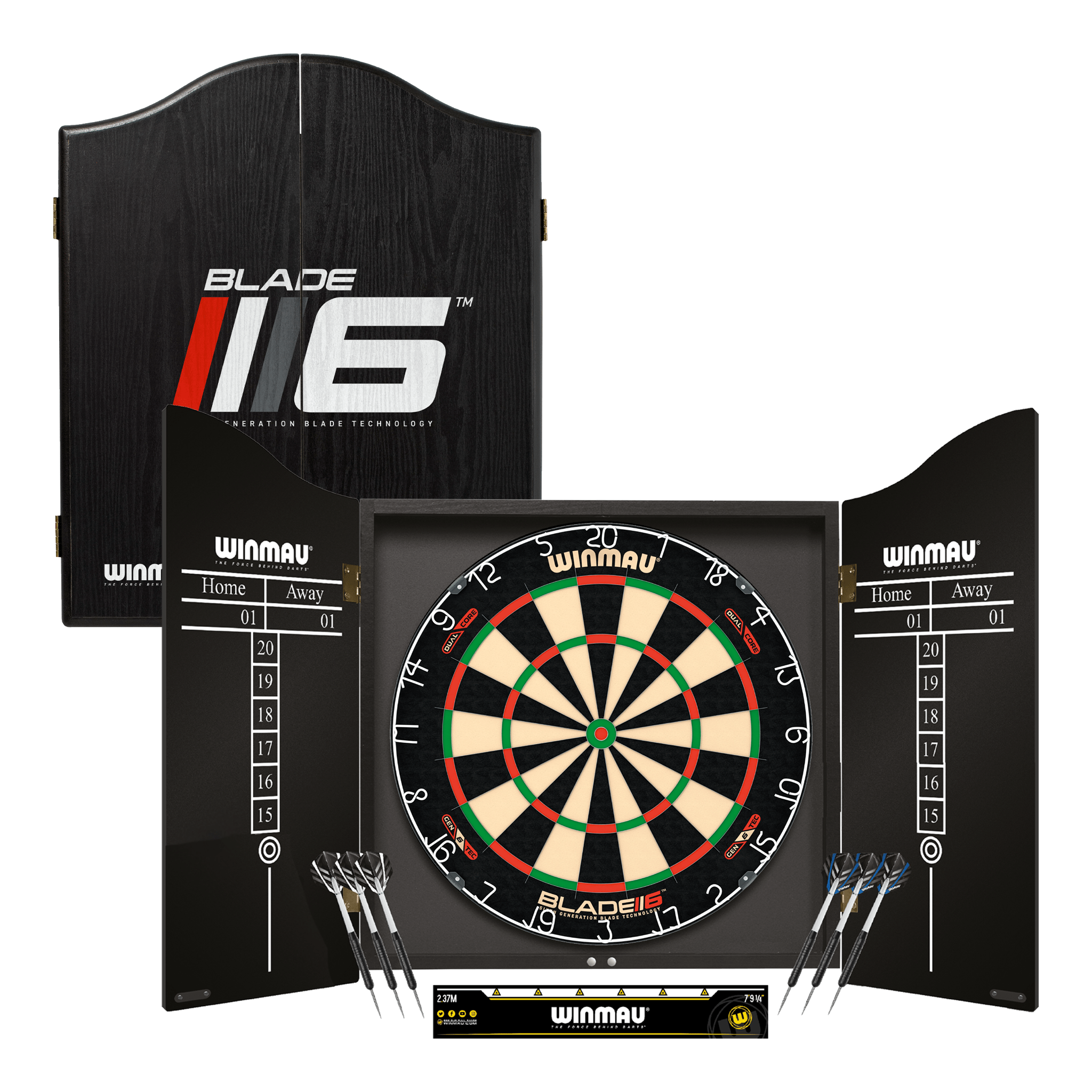 Winmau Blade 6 Professional Darts Set - Complete Darts Set Blade 6 Dual Core / Blade 6 Boards