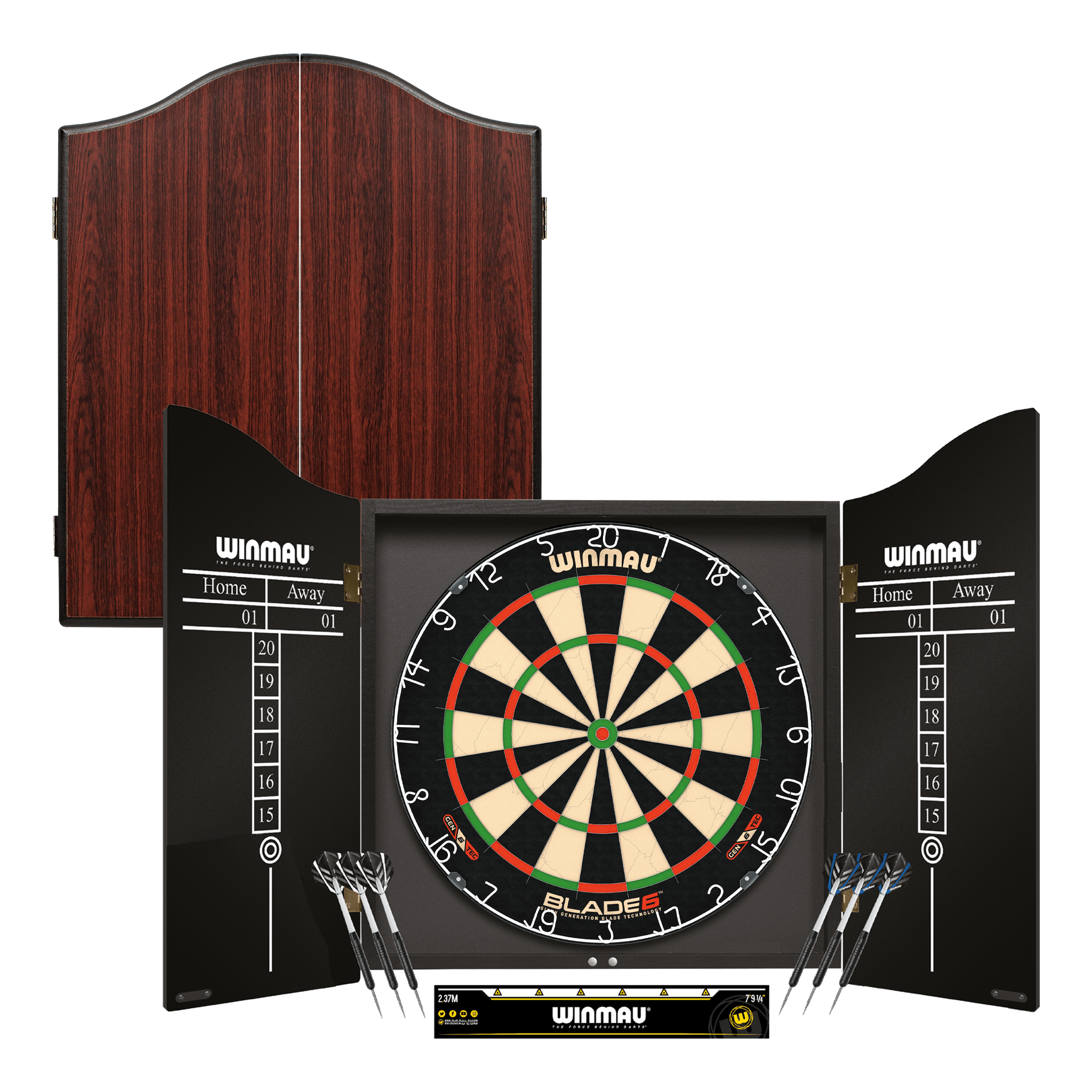 Winmau Blade 6 Professional Darts Set - Complete Darts Set Blade 6 / Rosewood Boards