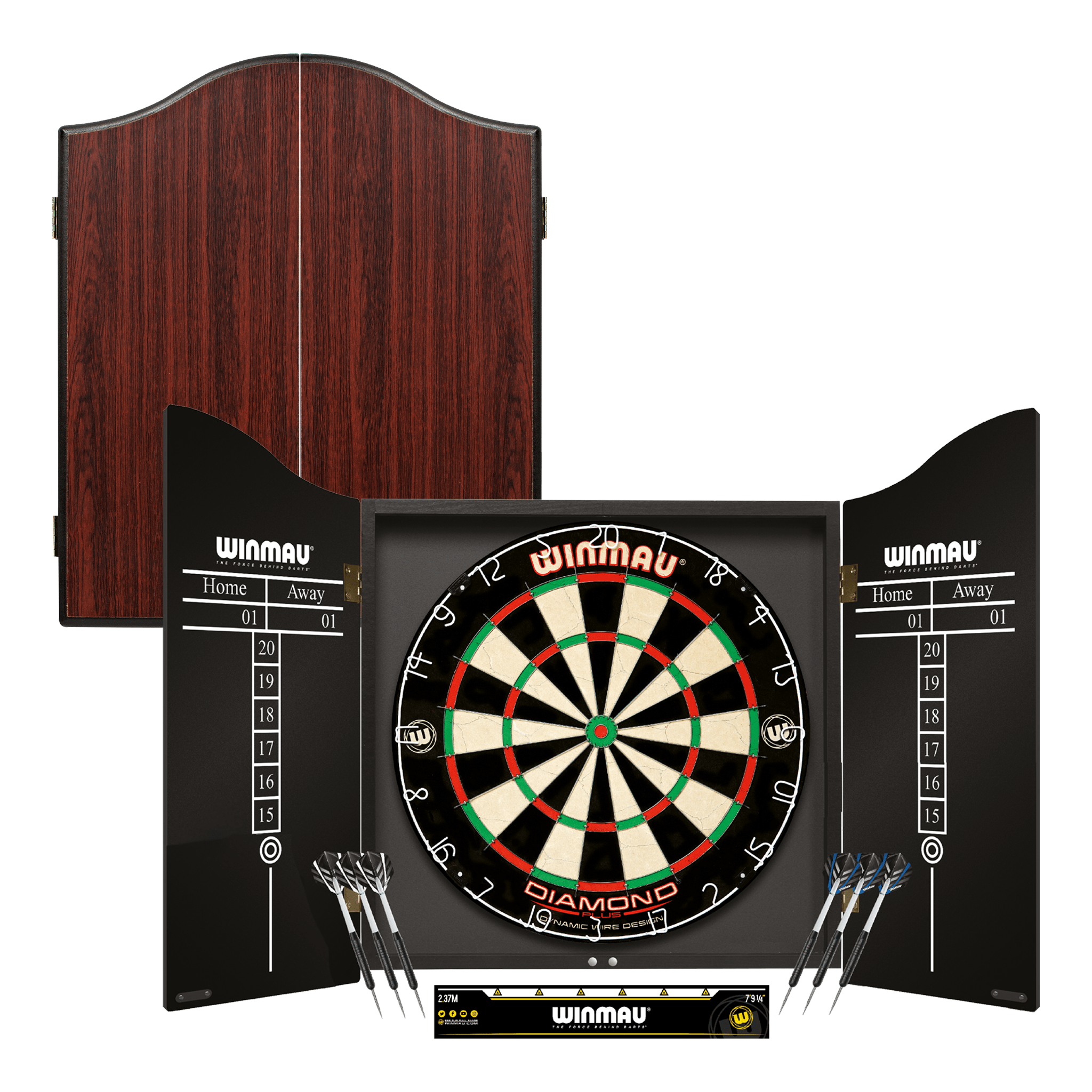 Winmau Diamond Plus Professional Darts Set - Complete Darts Set Diamond Plus / Rosewood Boards