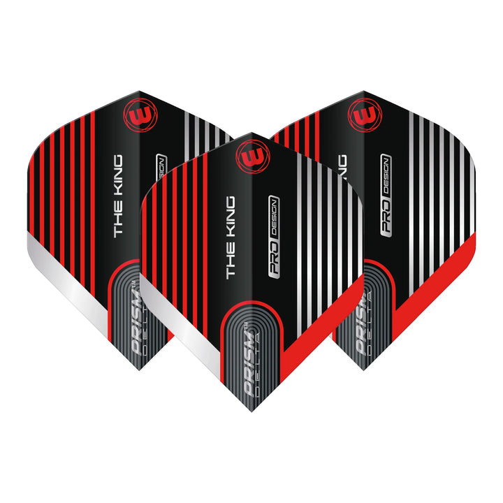 Winmau Mervyn King - Prism Delta Dart Flights Standard / Black / Red Flights