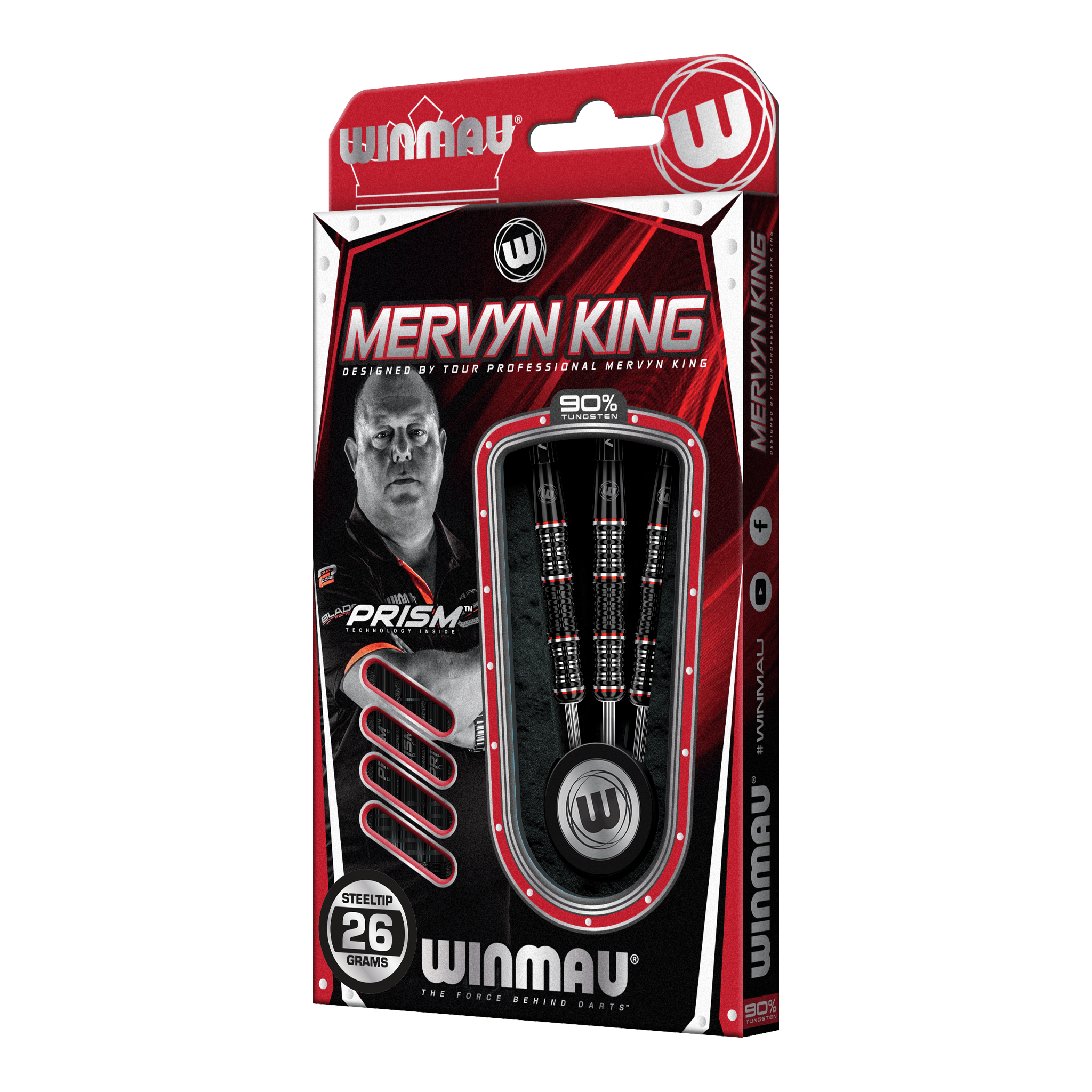 Winmau Mervyn King Special Edition - 90% Tungsten Steel Tip Darts Darts