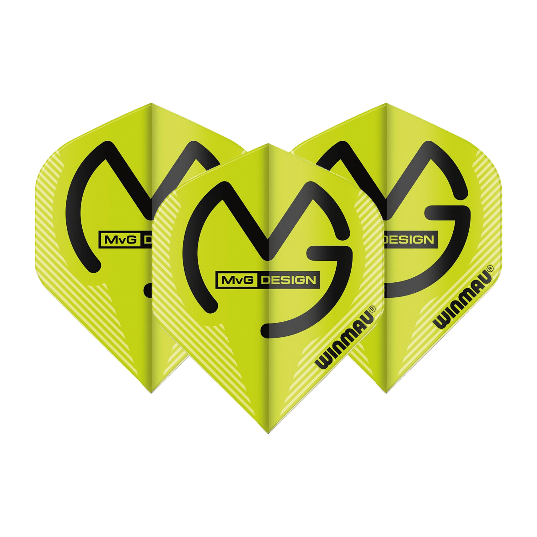 Winmau MVG Mega Standard Dart Flights Black/Green Flights