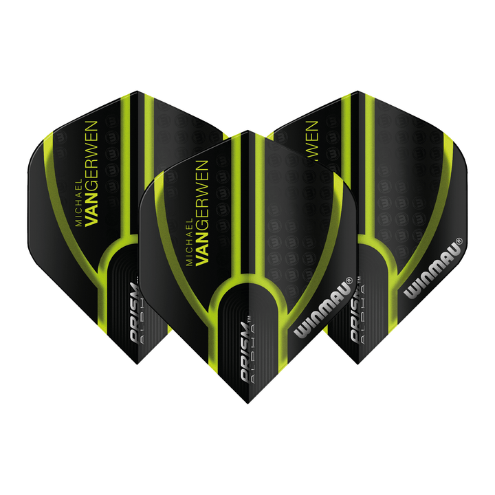 Winmau MVG Prism Alpha Standard Dart Flights Black Flights