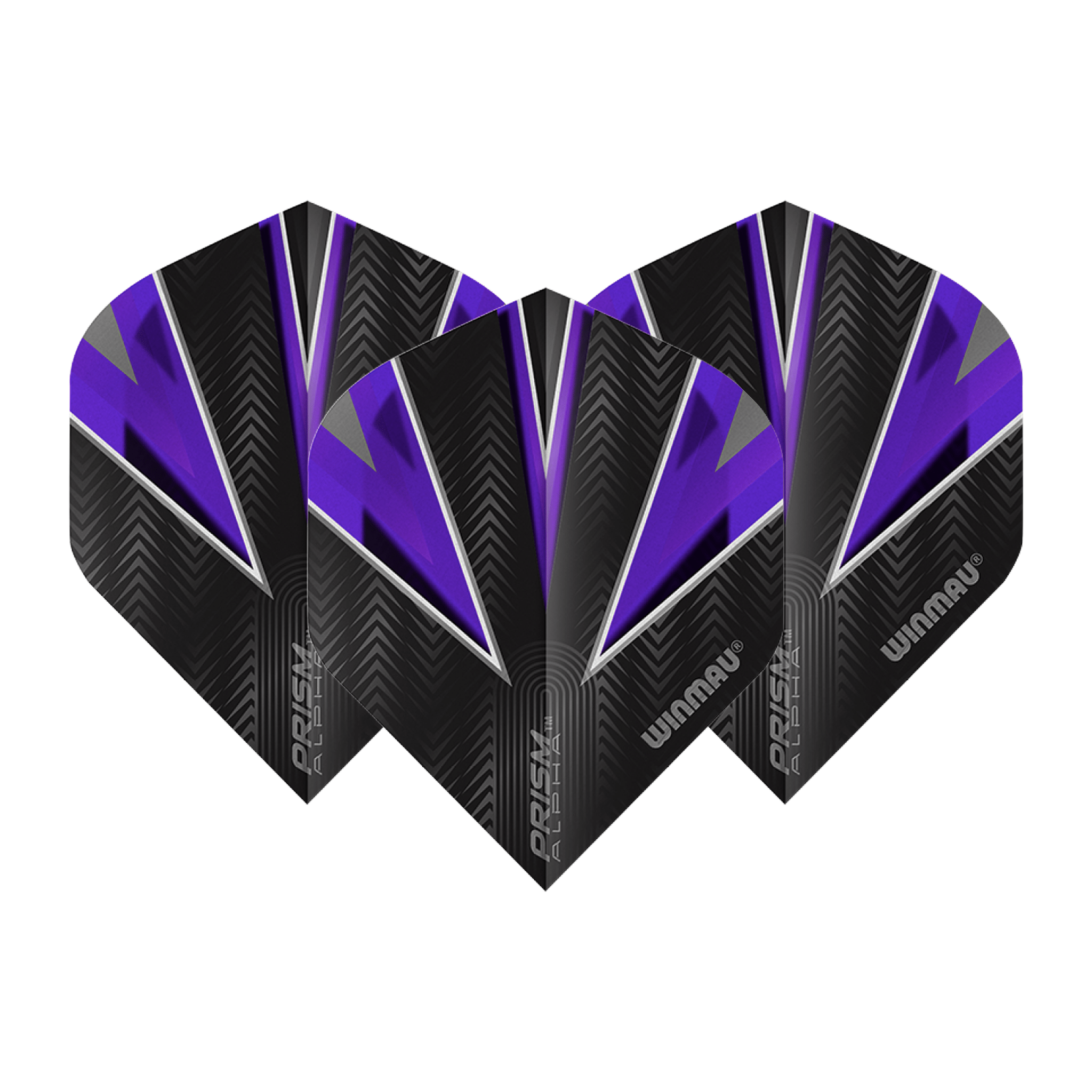 Winmau Prism Alpha Black Standard Dart Flights Black/Purple Flights