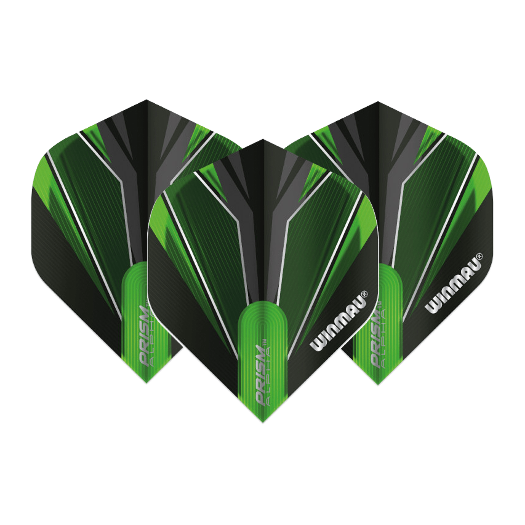 Winmau Prism Alpha Dart Flights Black/Green / Standard Flights