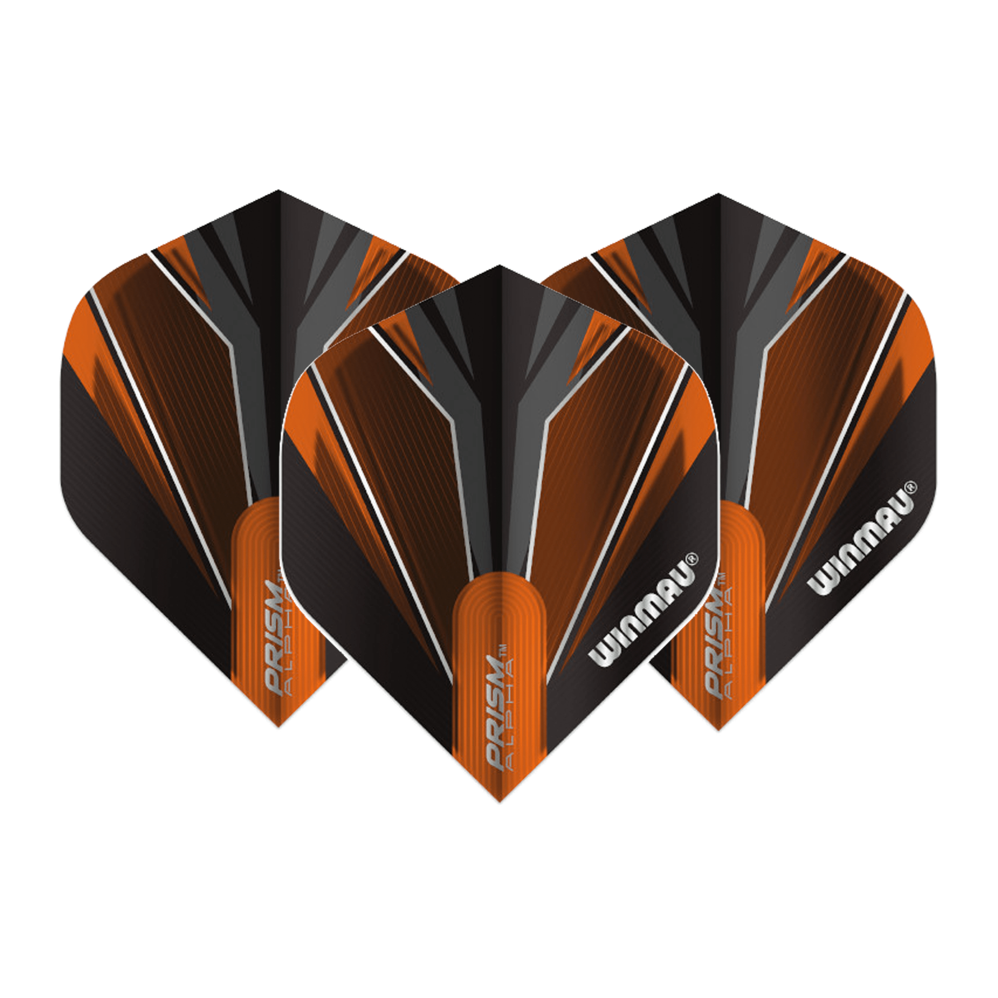 Winmau Prism Alpha Dart Flights Black/Orange / Standard Flights