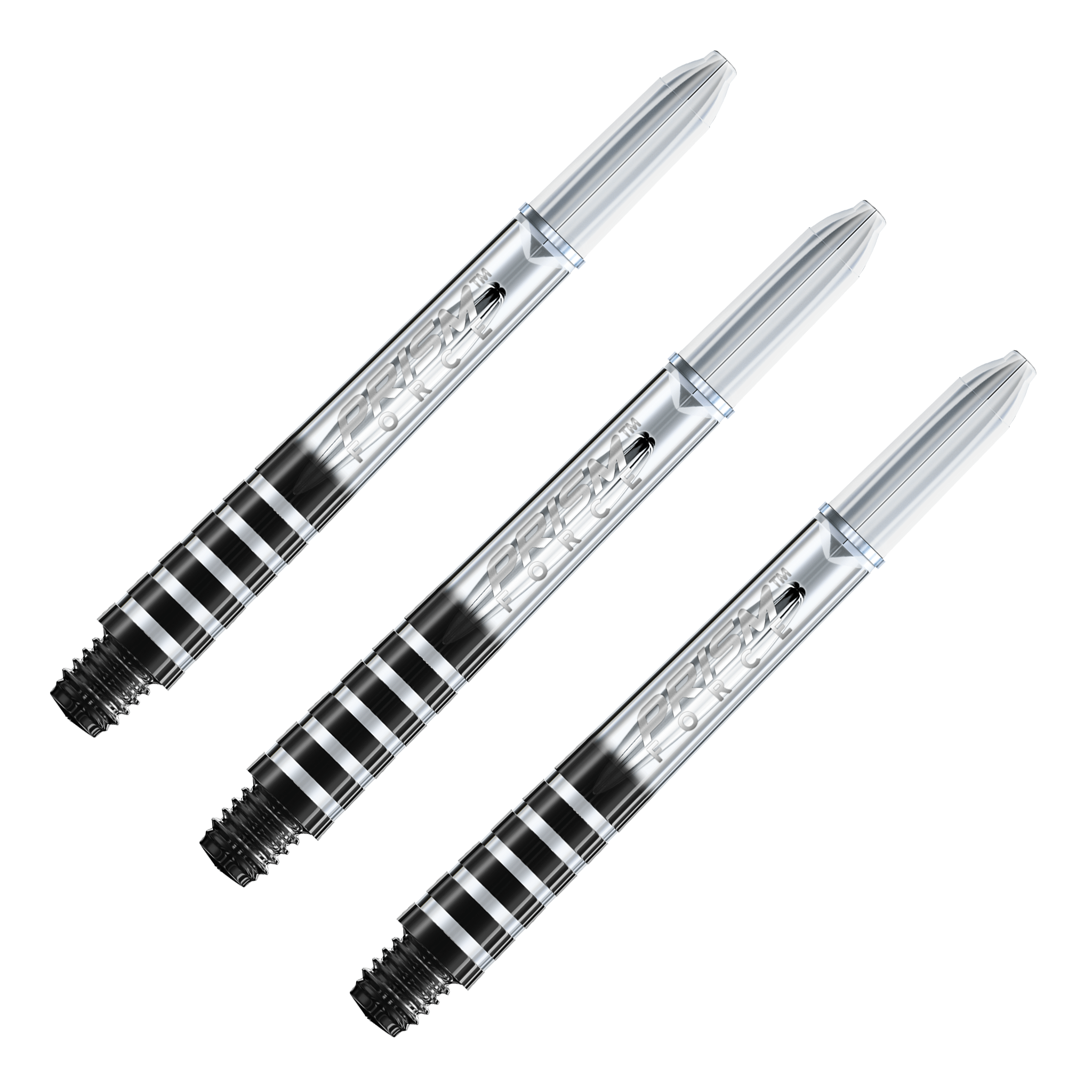Winmau Prism Force Polycarbonate Dart Shafts Clear / Medium (46mm) Shafts