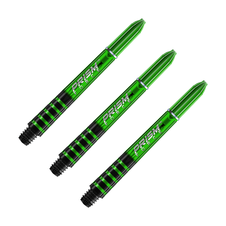 Winmau Prism Force Polycarbonate Dart Shafts Green / Intermediate (41mm) Shafts